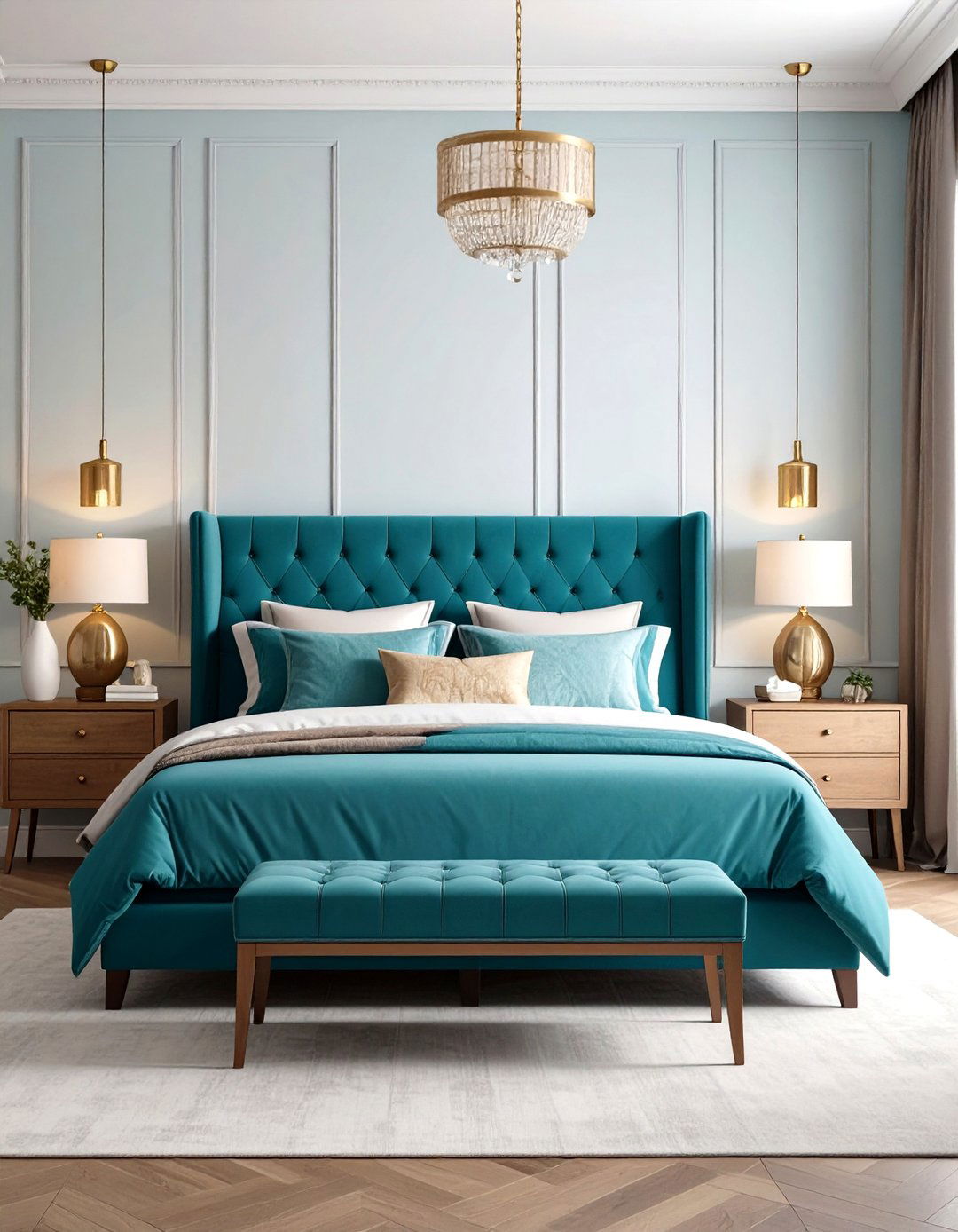 Teal Furniture Statement Pieces - 24 Teal Bedroom Ideas