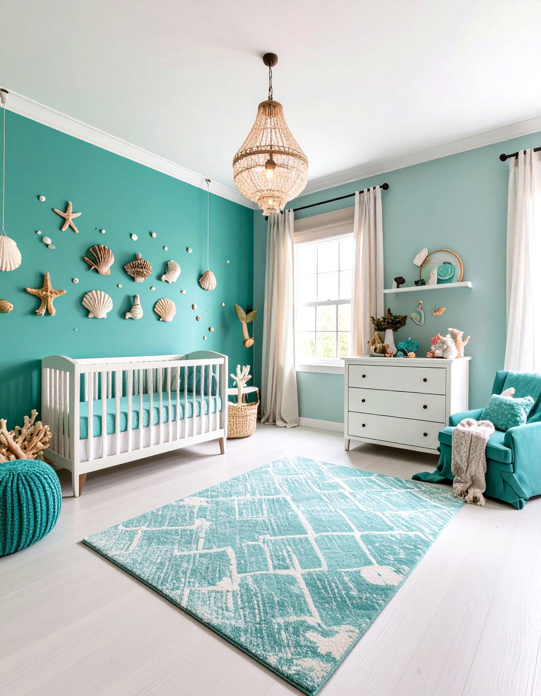 Teal Green Mermaid Nursery - 24 Green Nursery Ideas