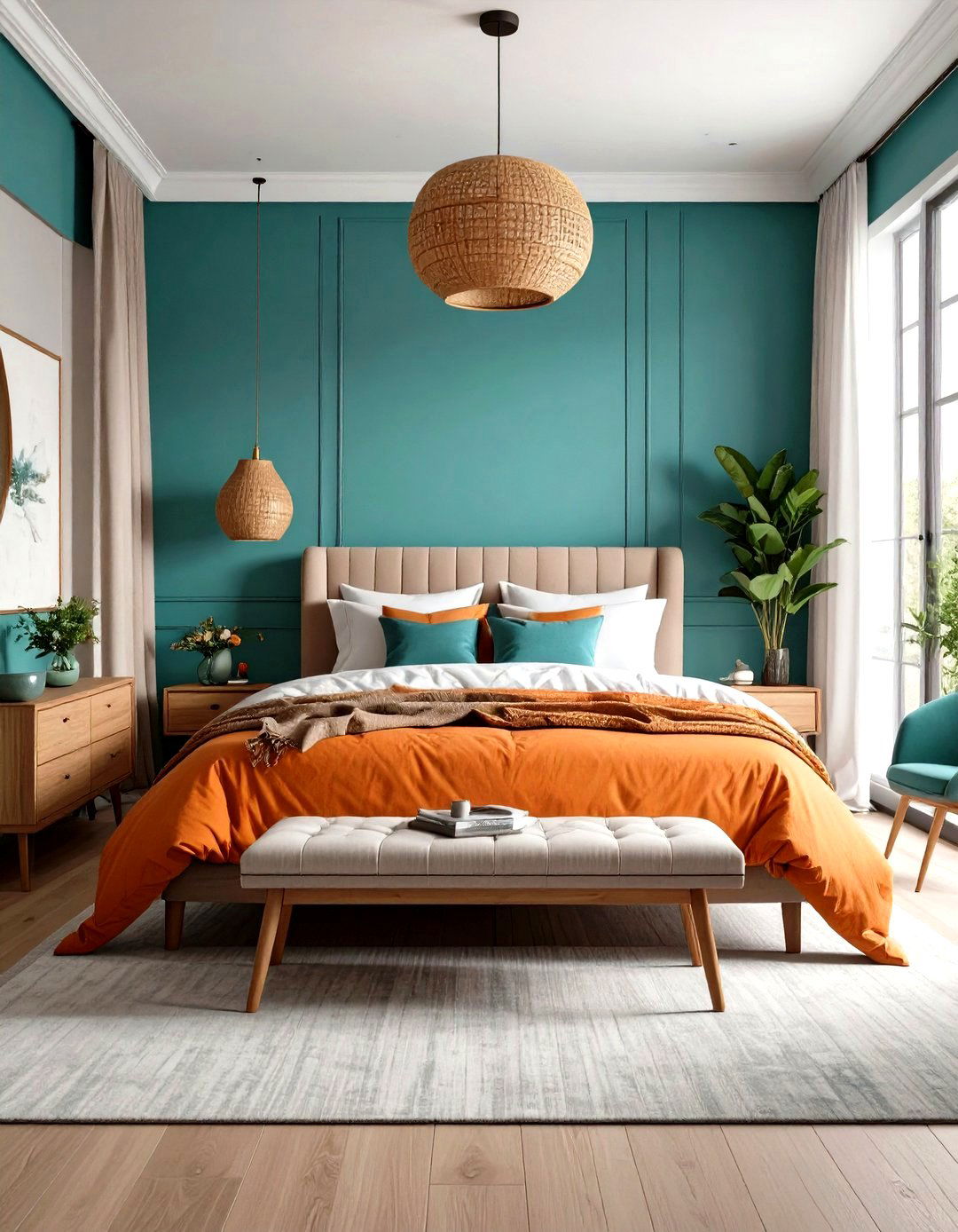 Teal Guest Bedroom Retreat - 24 Teal and Orange Color Scheme for Your Rooms