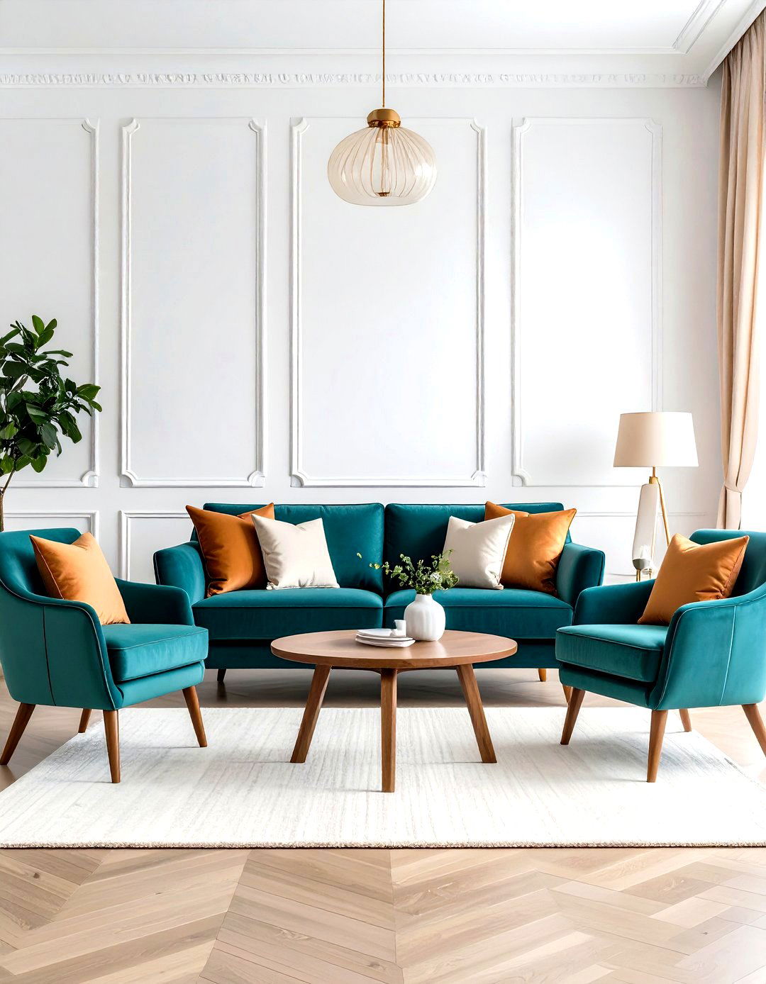 Teal Living Room Furniture Focus - 24 Teal and Orange Color Scheme for Your Rooms