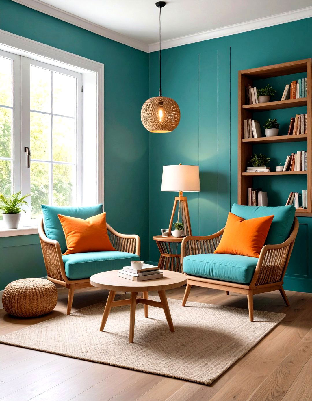 Teal Reading Nook Comfort - 24 Teal and Orange Color Scheme for Your Rooms