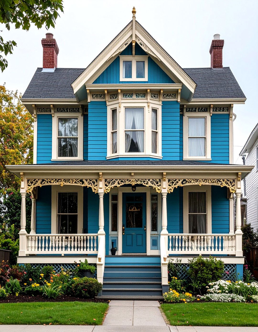 Teal Victorian Grandeur - 24 blue victorian house colors