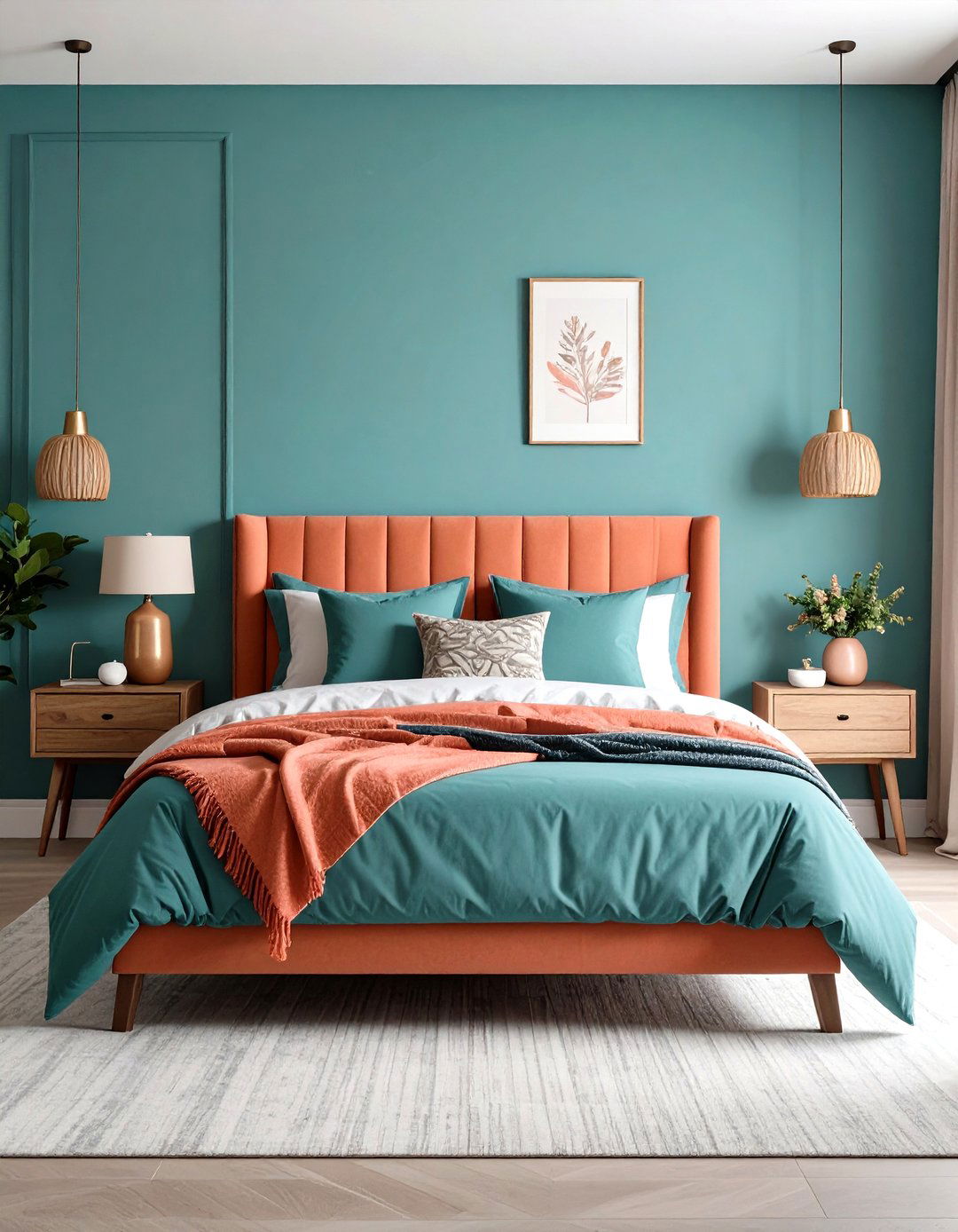 Teal and Coral Bedroom Color Palette - 24 Teal Bedroom Ideas