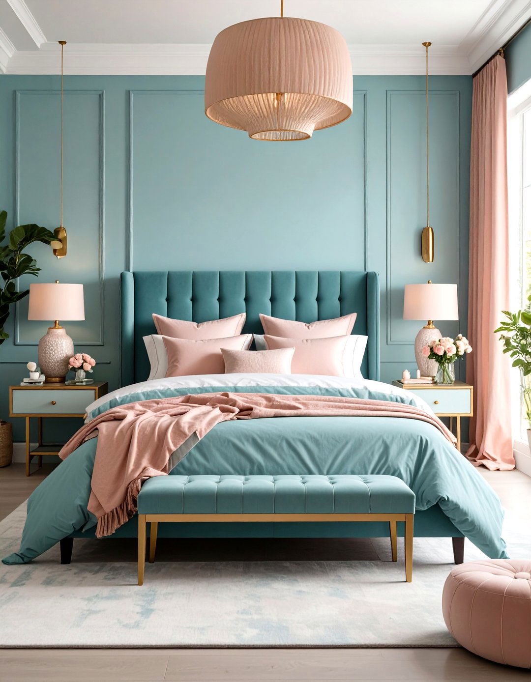 Teal and Pink Bedroom Combination - 24 Teal Bedroom Ideas