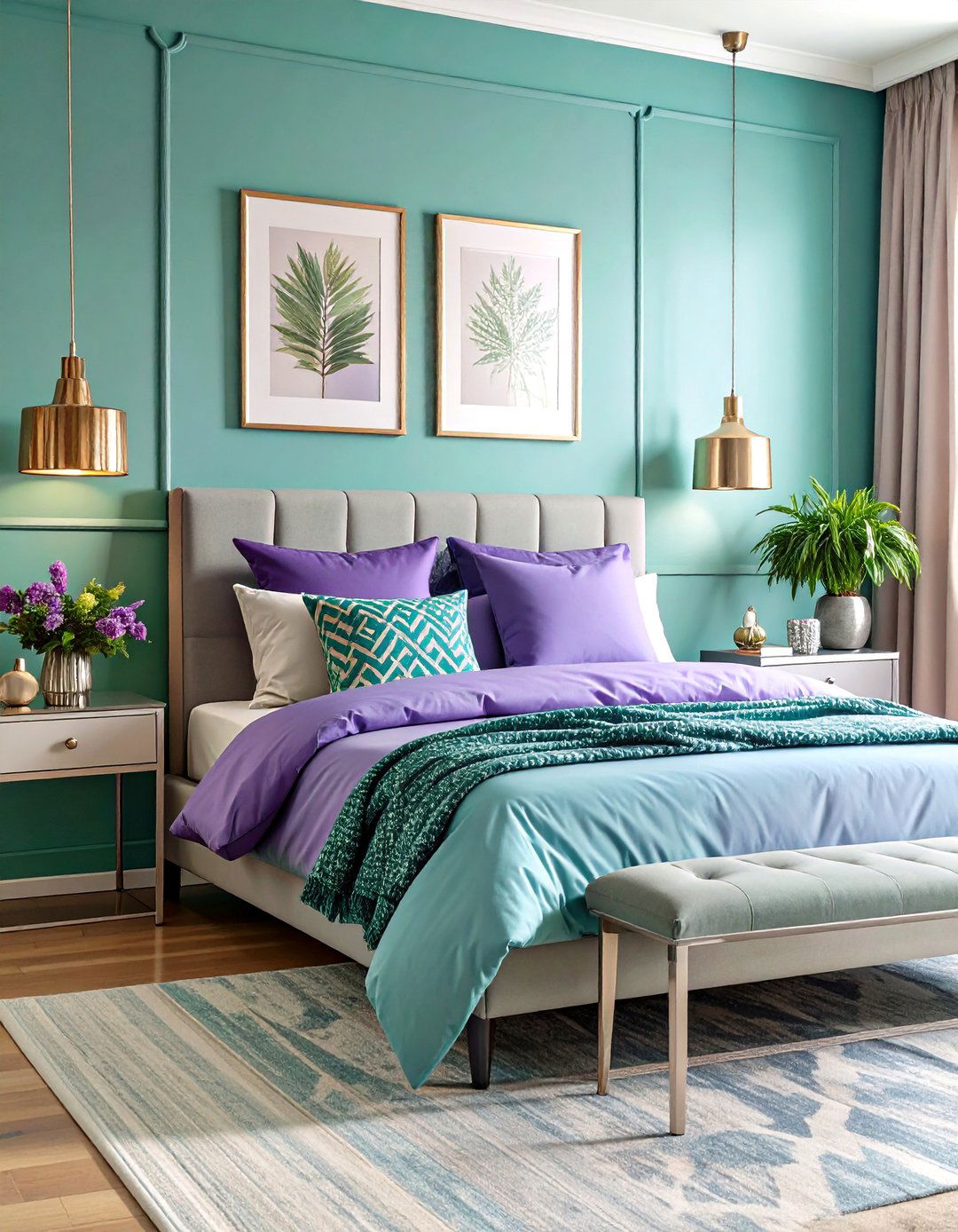 Teal and Purple Color Scheme Bedrooms - 24 90s Bedroom Decor Ideas