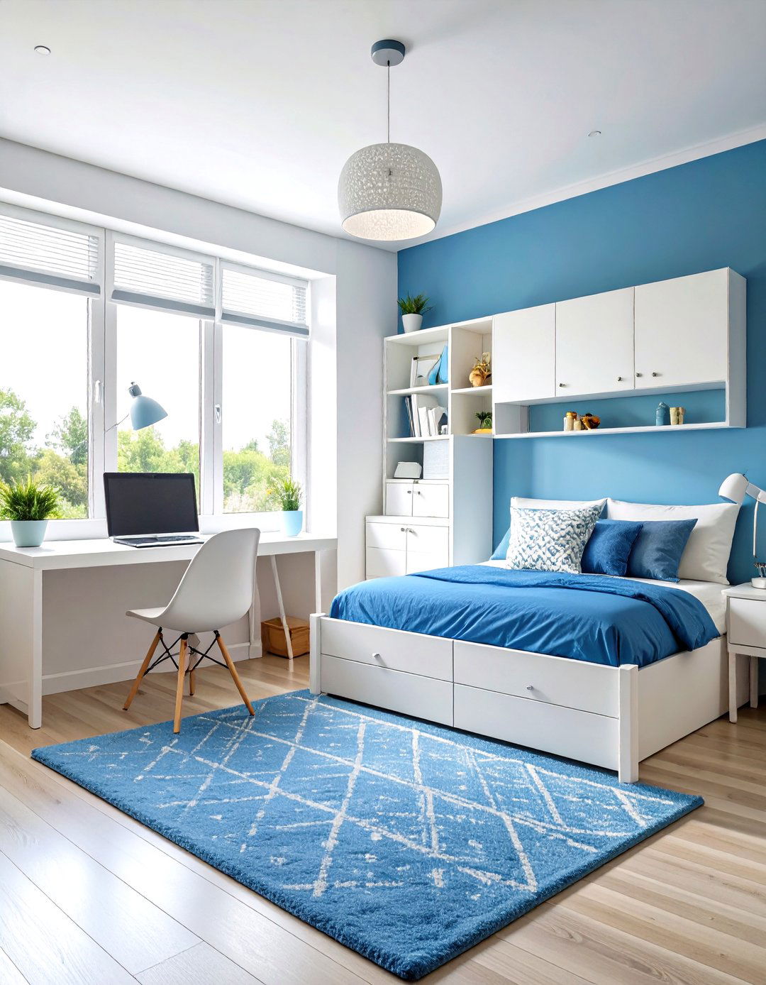 Teen Bedroom Independence - 24 Blue and White Decor Ideas