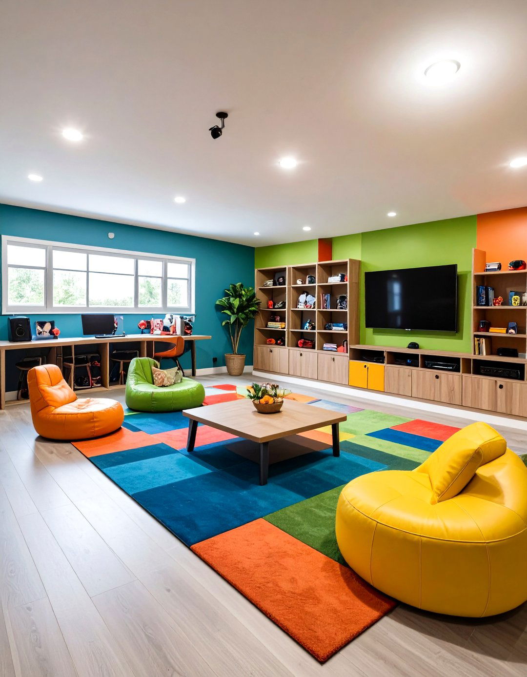 Teen Hangout and Gaming Zone - 24 basement decorating ideas