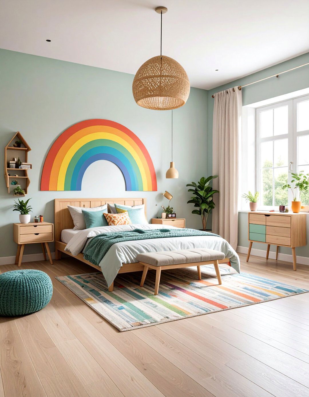 Teen Rainbow Sophistication - 24 Rainbow Bedroom Ideas