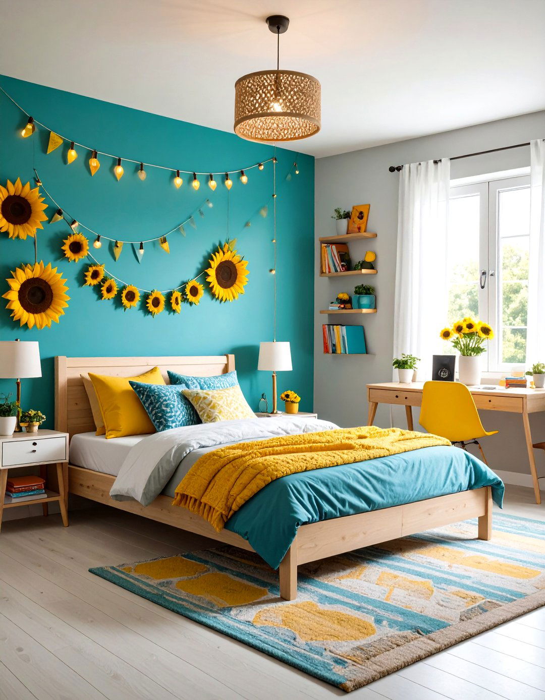 Teen Sunflower Bedroom Inspiration - 24 Sunflower Bedroom Ideas