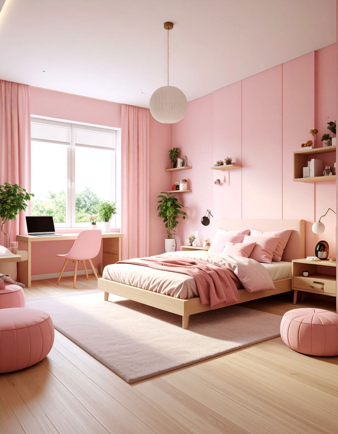 Teen and Young Adult Bedrooms - 24 Pink and Grey Bedroom Ideas