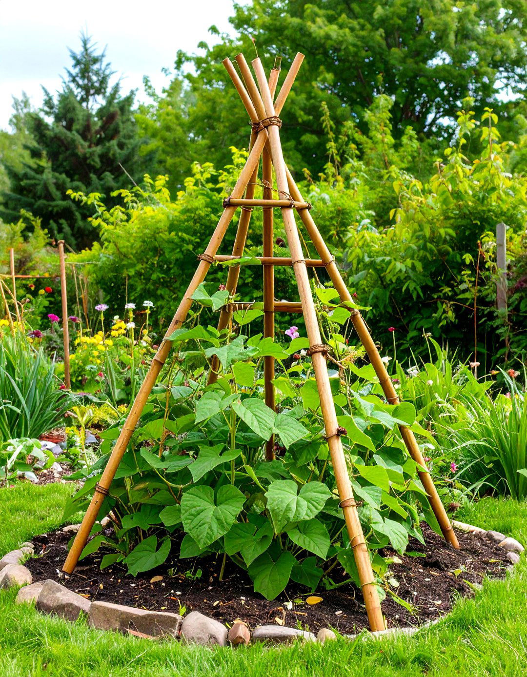 Teepee Bamboo Trellis - 24 Trellis Ideas