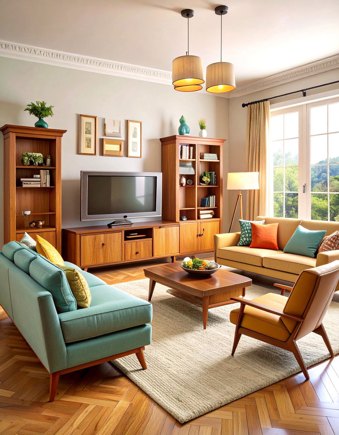 Television Centered Entertainment Hub - 24 1950s Living Room Ideas