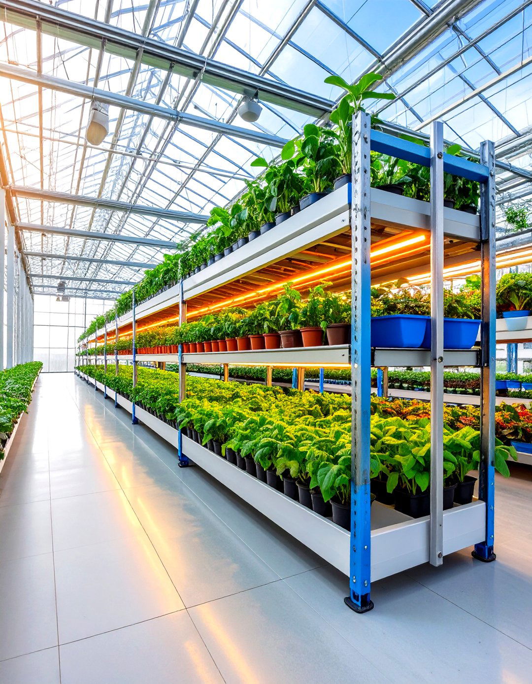 Temperature Controlled Heating Shelving - 24 Greenhouse Shelving Ideas
