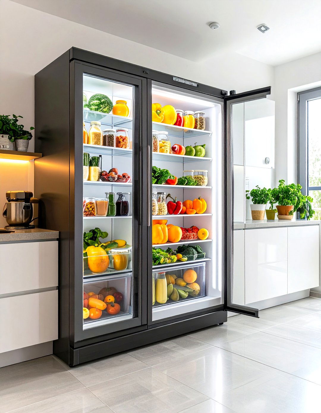 Temperature Controlled Snack Cabinet - 24 Snack Storage Ideas