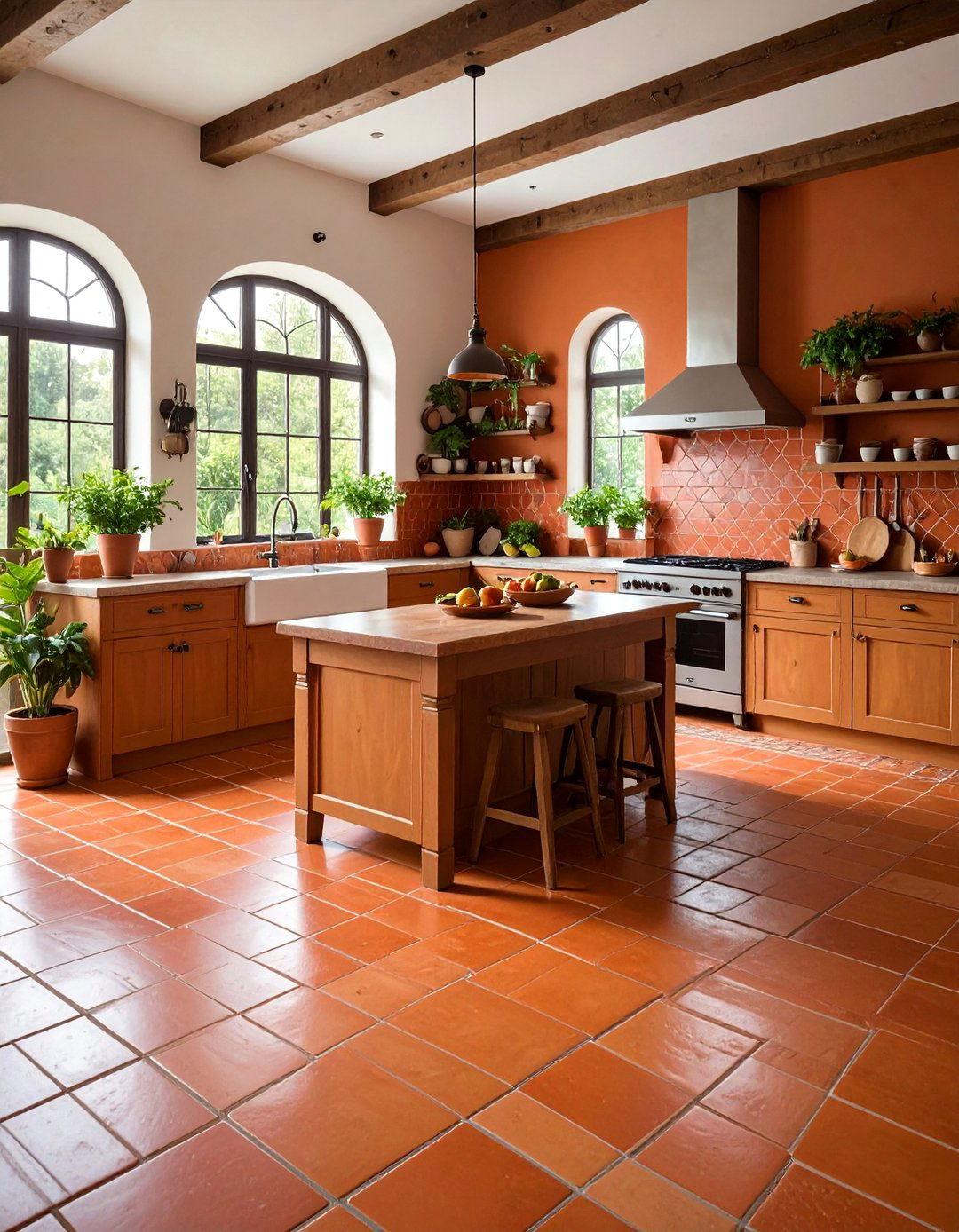 Terra Cotta Floor Kitchen - 24 1980s Kitchen Ideas