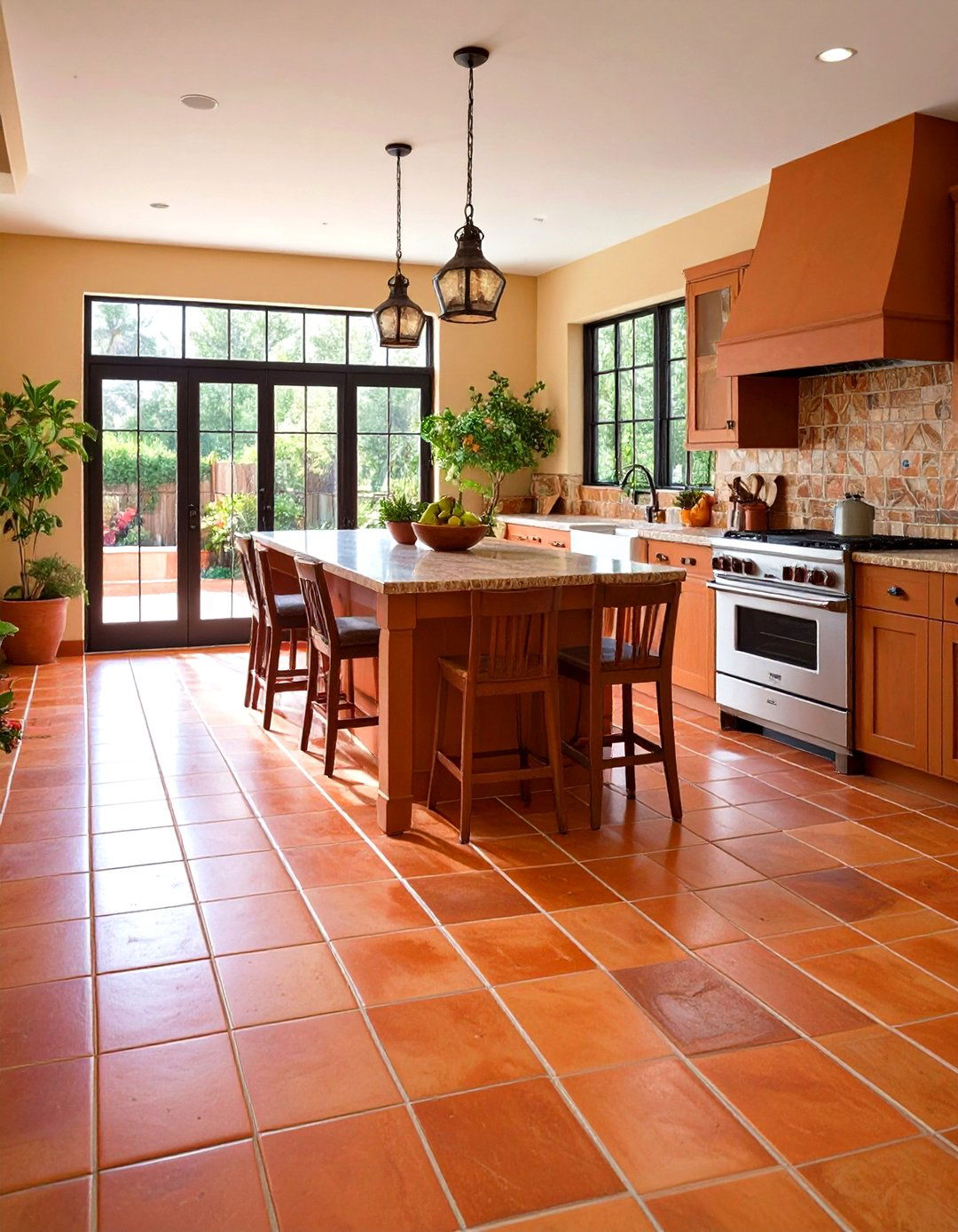 Terra Cotta Floor Tiles - 24 Tudor Kitchen Ideas