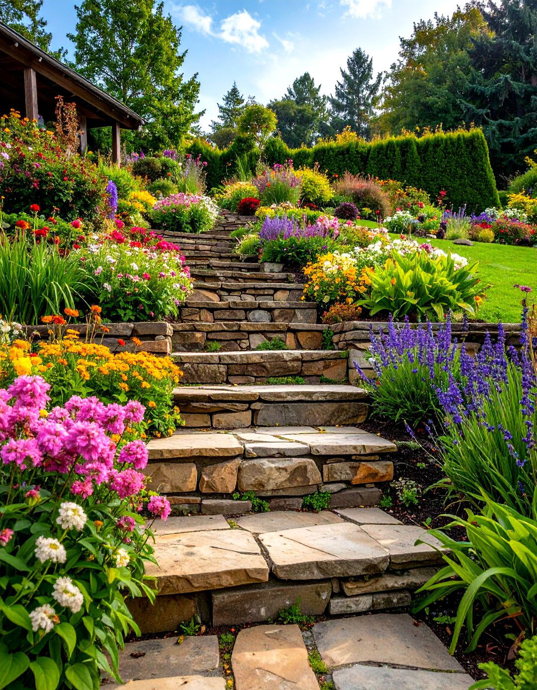 Terraced Garden Levels - 24 Boho Garden Ideas