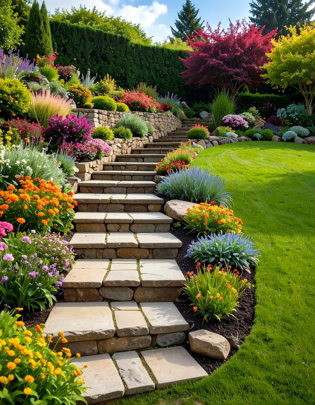 Terraced Hill Garden Layout - 24 Garden Layout Ideas