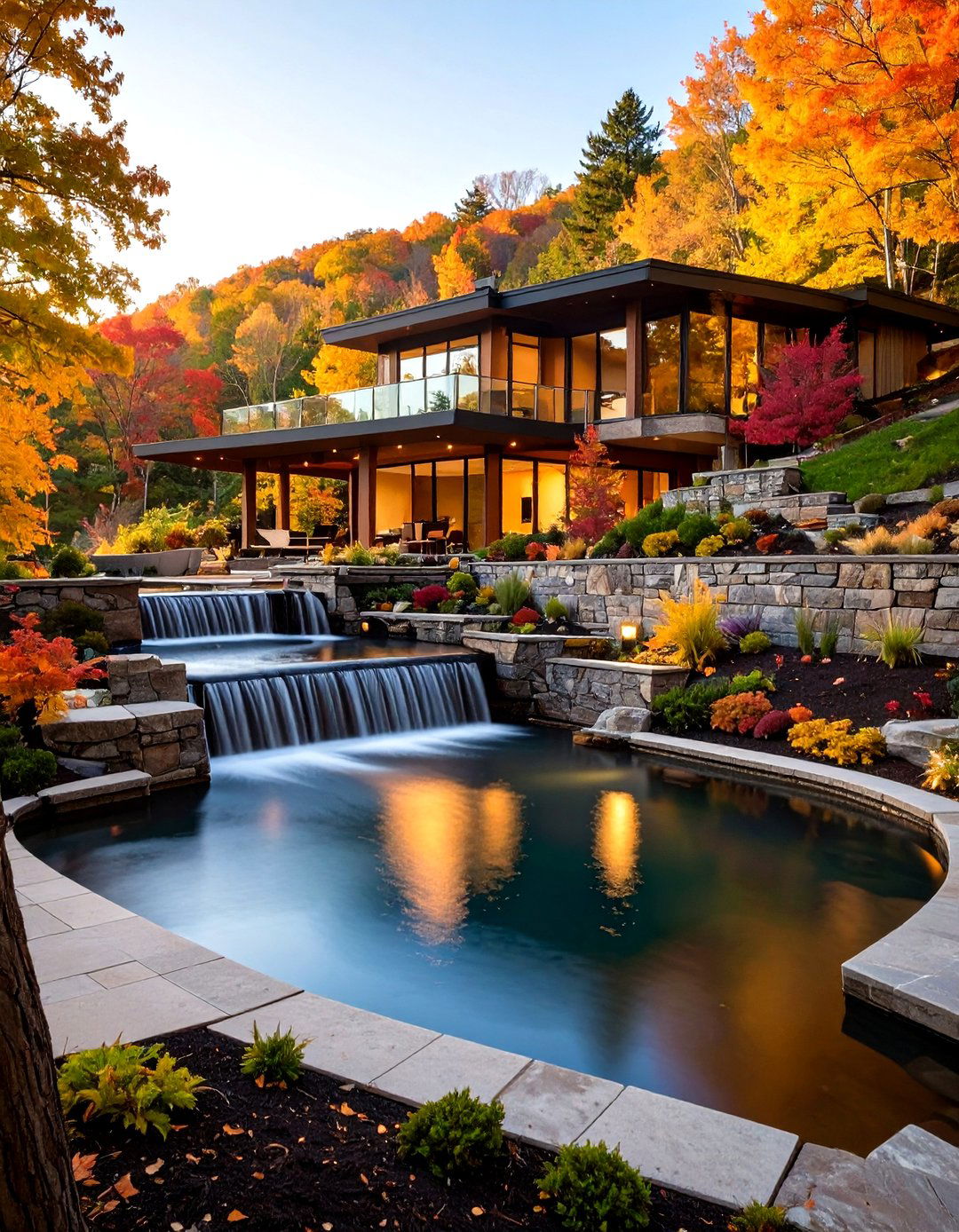 Terraced Hillside Pond - 24 Fish Pond Ideas