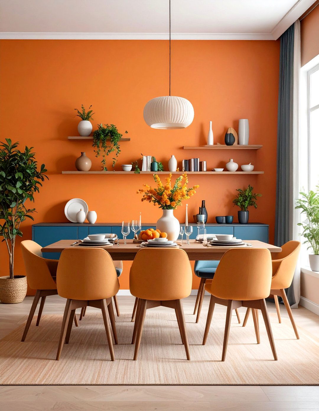 Terracotta Accent Walls - 24 Orange Room Ideas