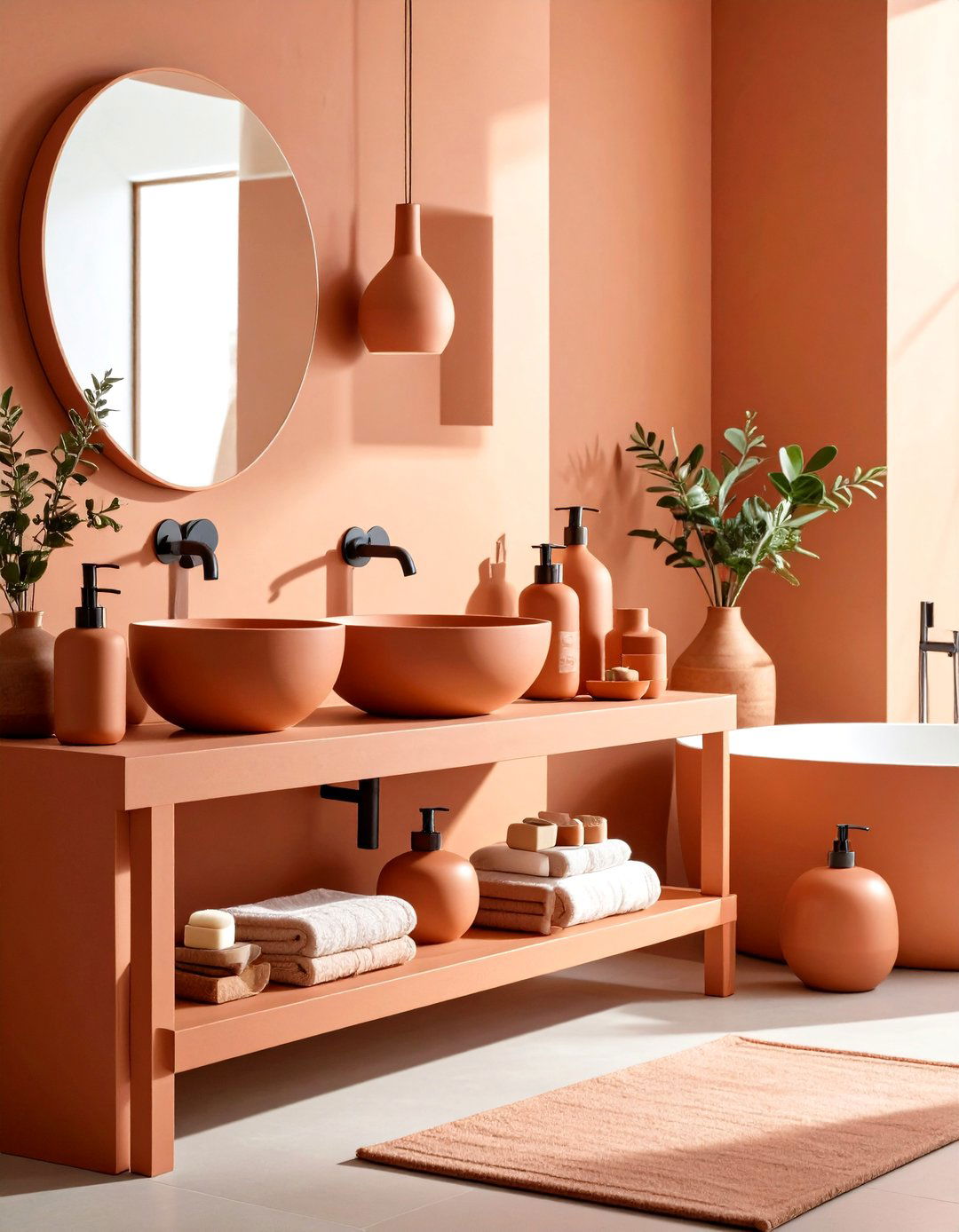 Terracotta Bathroom Accessories - 24 terracotta home decor ideas