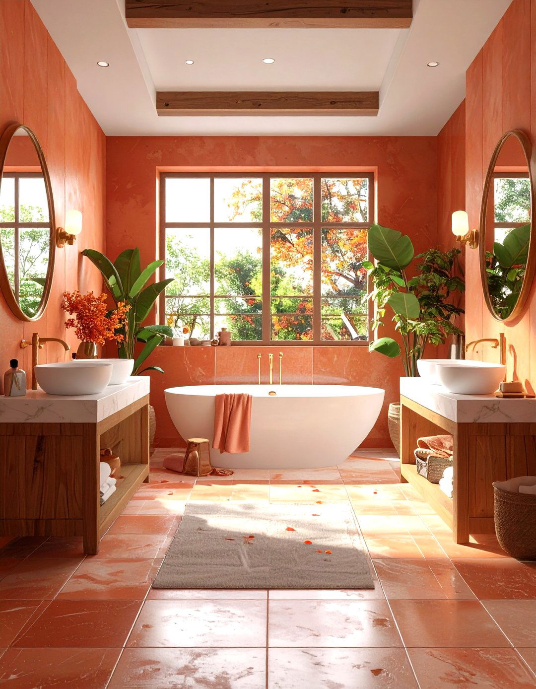 Terracotta Bathroom Tile Applications - 24 terracotta home decor ideas