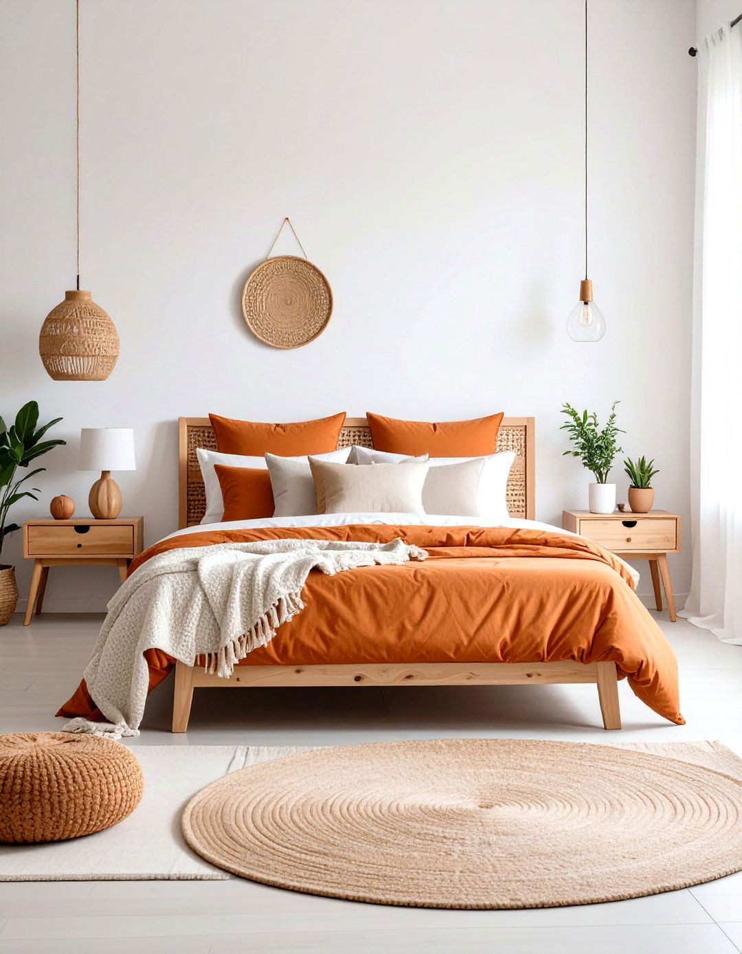Terracotta Bedding Themes - 24 Orange Bedroom Ideas