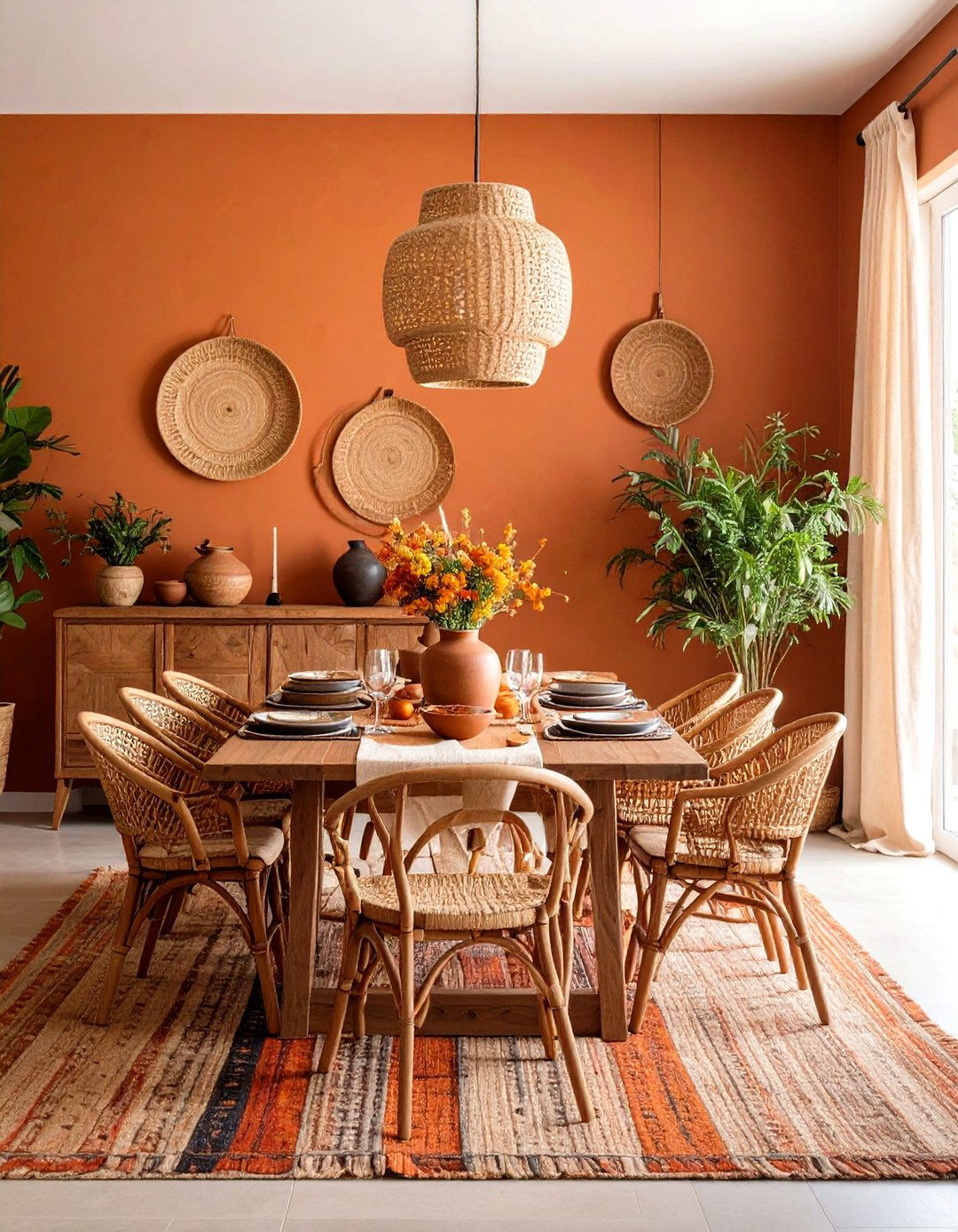 Terracotta Dining Room Earthiness - 24 Dining Room Paint Colors