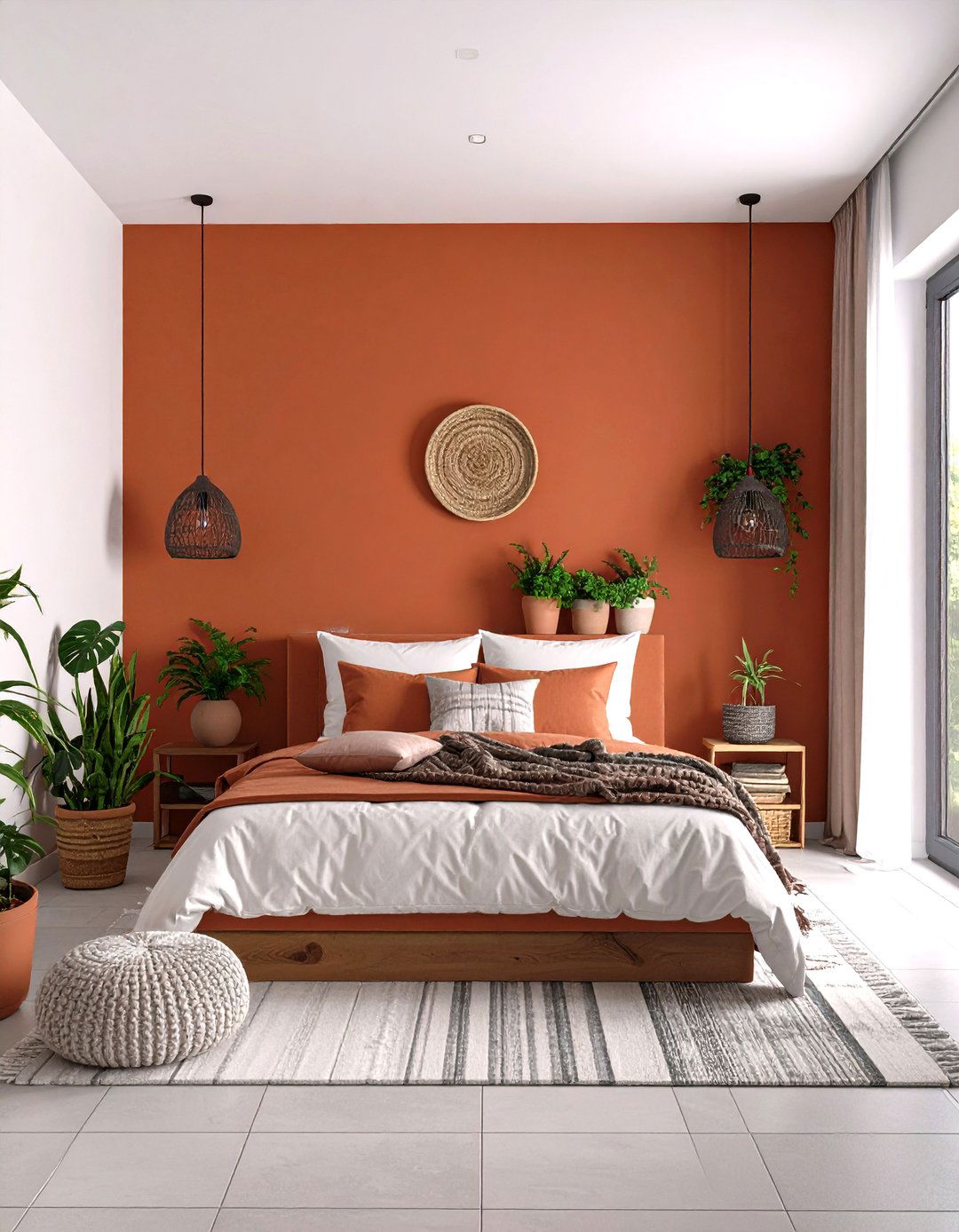 Terracotta Earth Tone Palette - 24 Small Boho Bedroom Ideas