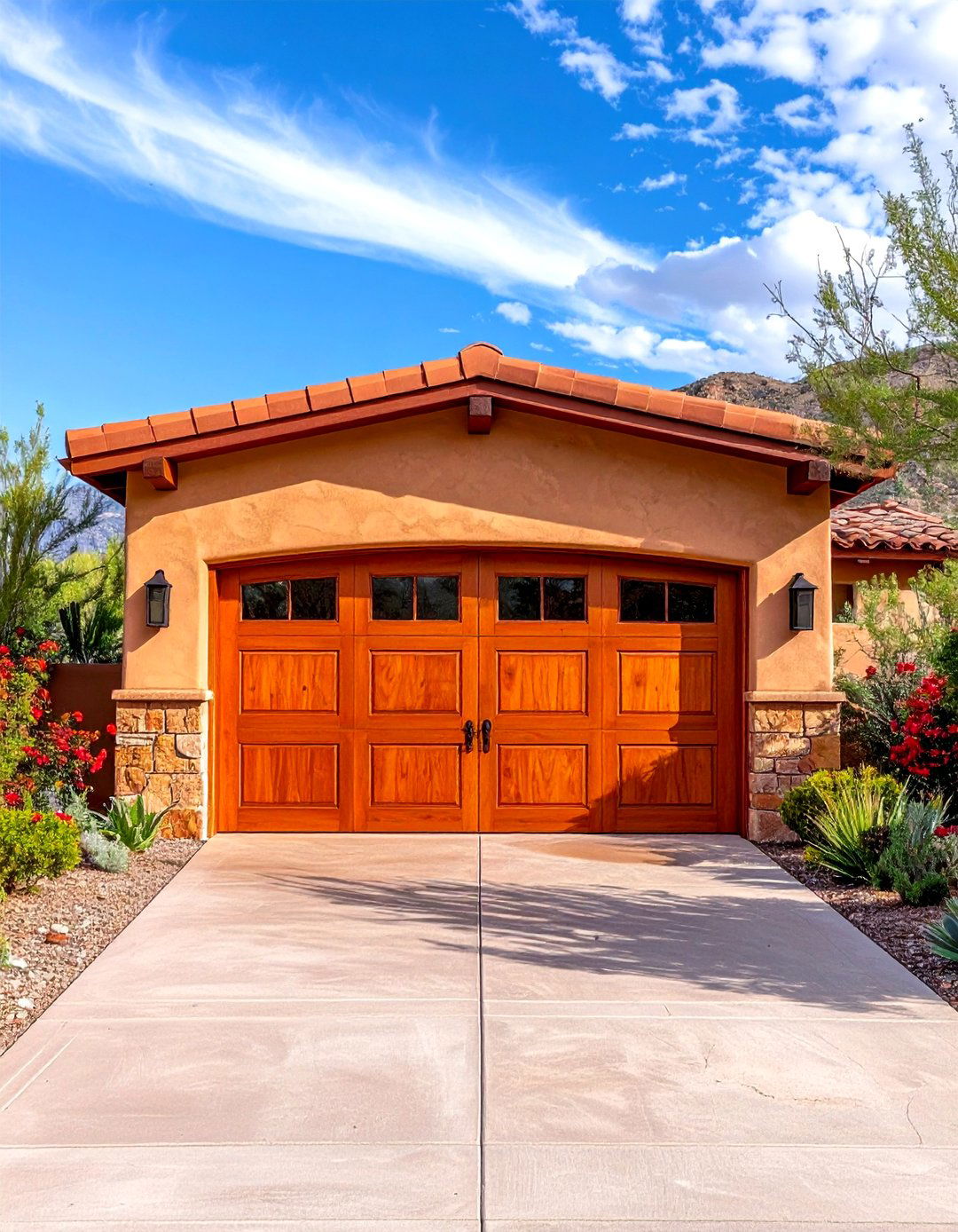 Terracotta Earth Tone - 24 Garage Door Paint Ideas