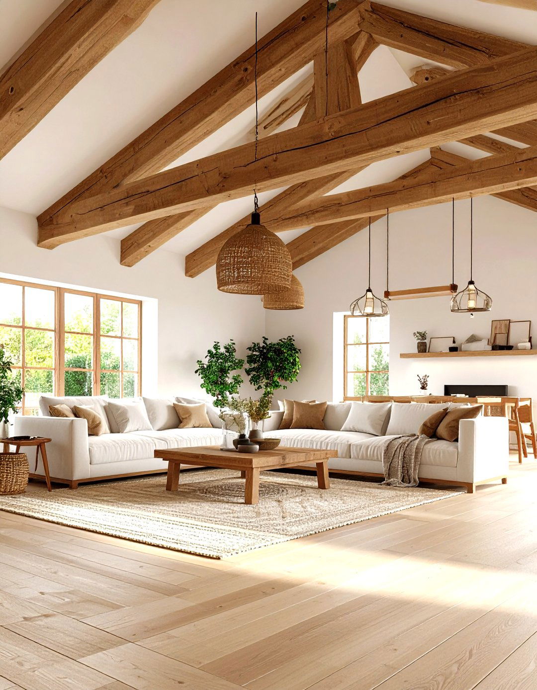 Terracotta Exposed Beam Living Room - 24 terracotta living room ideas