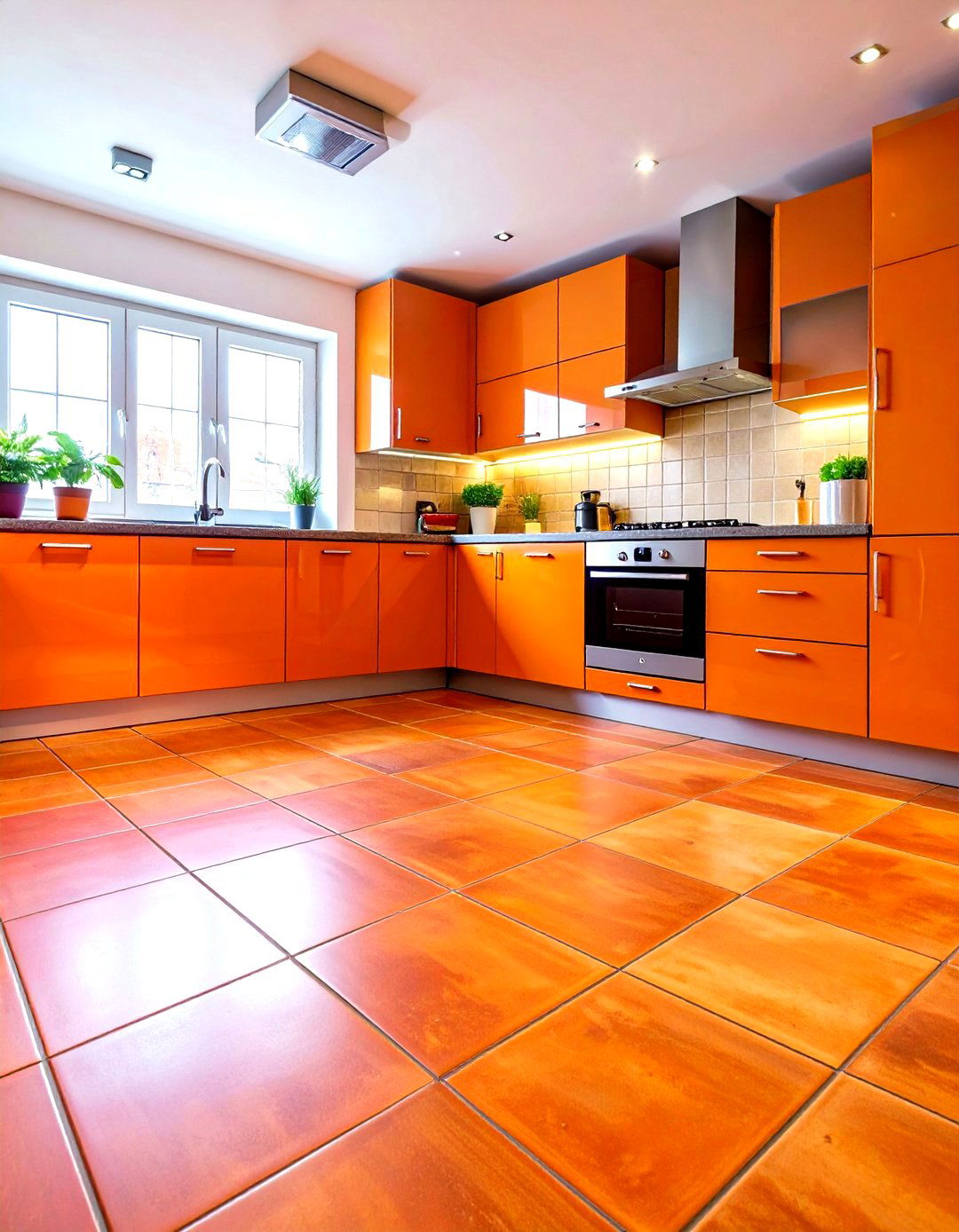 Terracotta Kitchen Floor with Heated Systems - 24 Terracotta Kitchen Floor Ideas