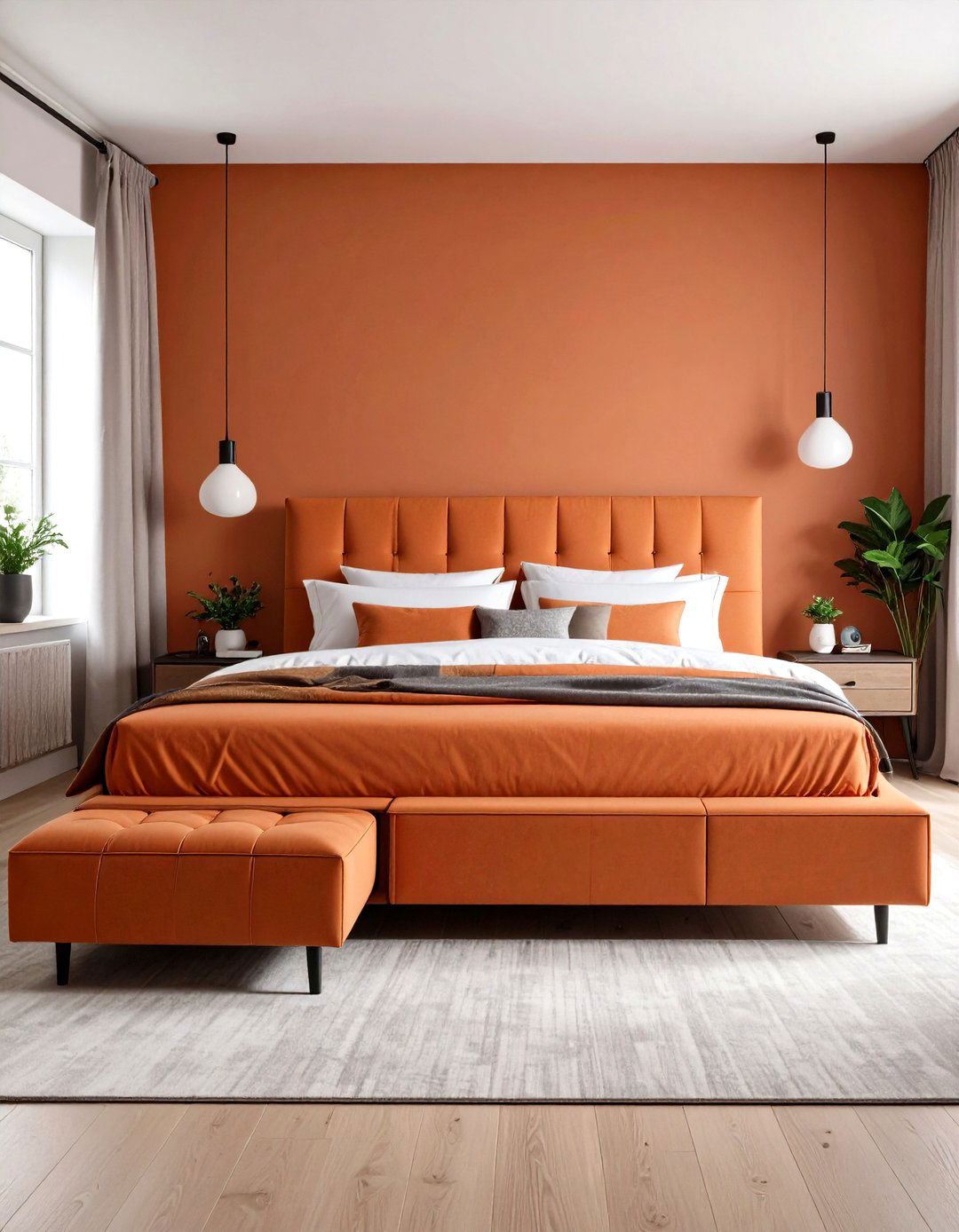 Terracotta Platform Daybed for Guest Rooms - 24 Terracotta Bedroom Ideas
