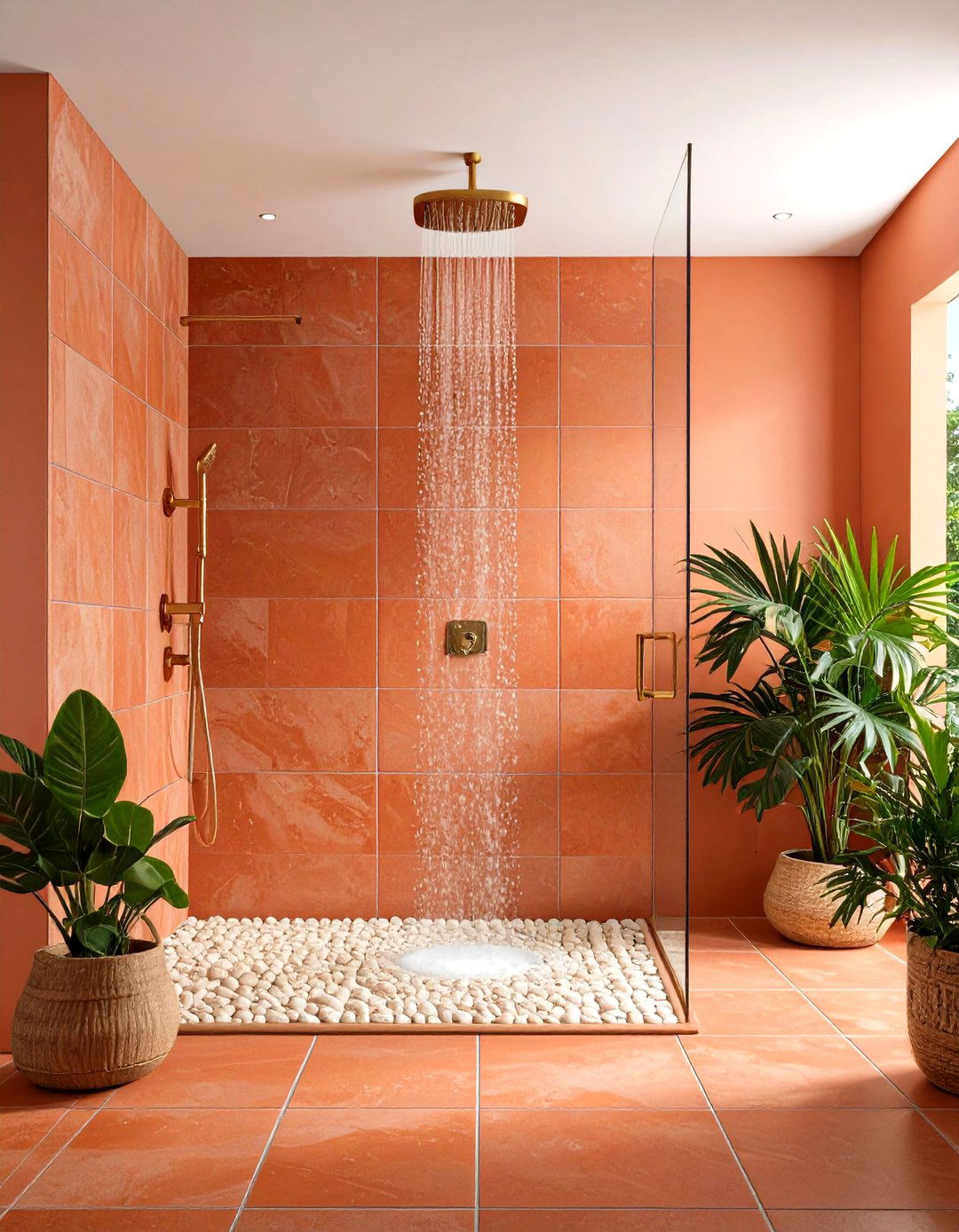 Terracotta Shower Design Elements - 24 terracotta home decor ideas