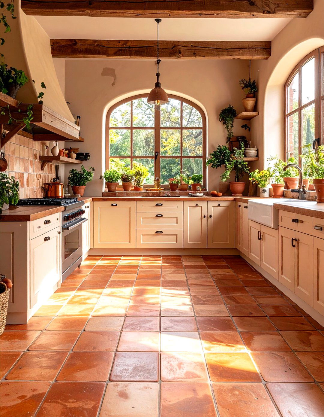 Terracotta Tile Flooring Kitchen - 24 French Country Kitchen Ideas