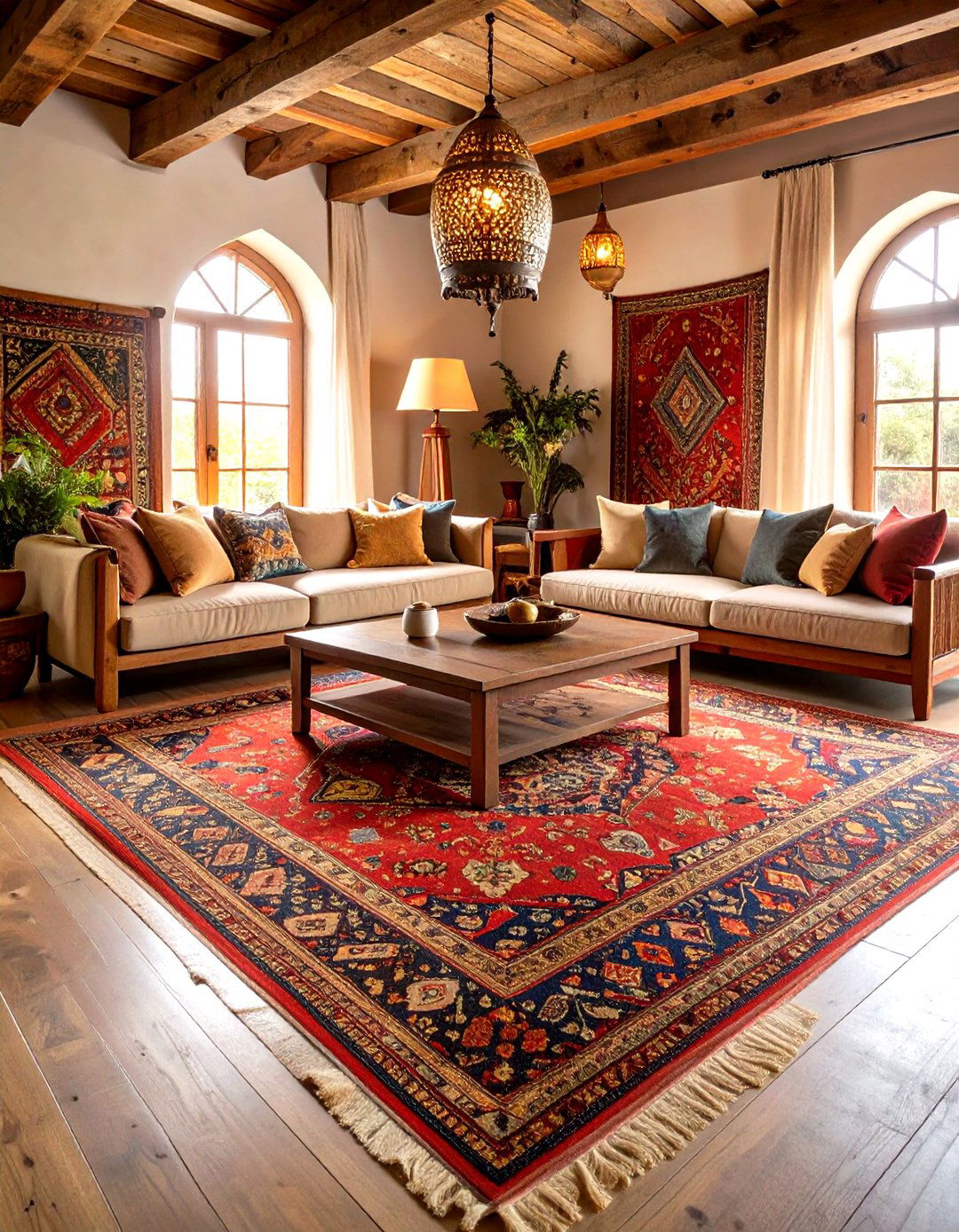 Terracotta Vintage Rug Collection - 24 terracotta living room ideas