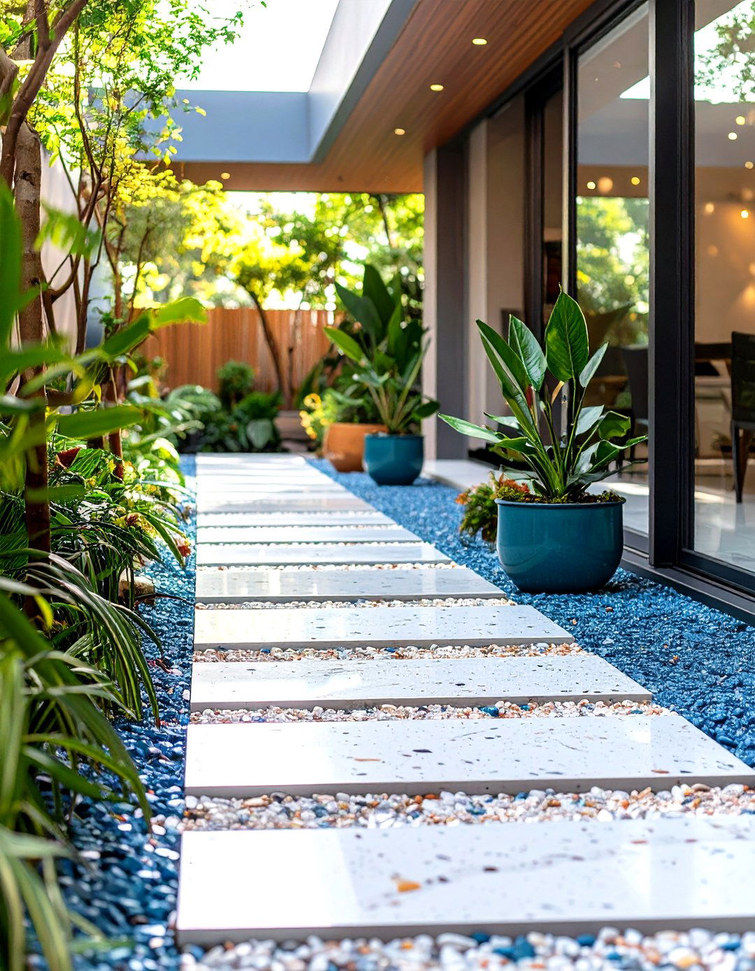 Terrazzo Contemporary Stepping Stones - 24 Stepping Stone Walkway Ideas
