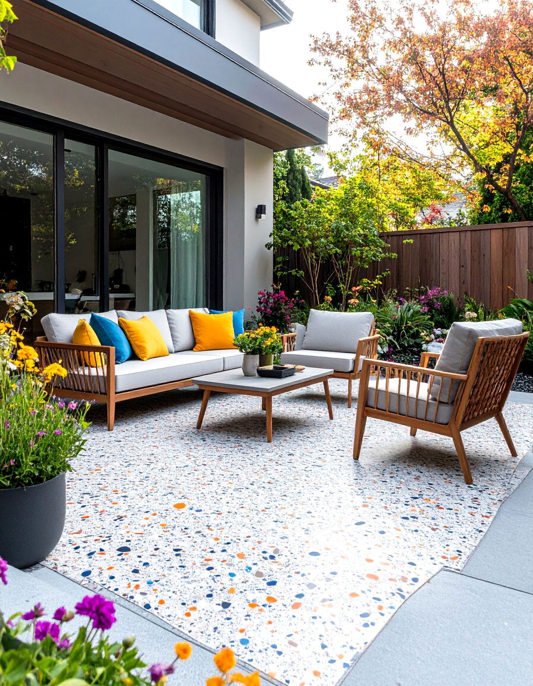 Terrazzo Finish Tiles - 24 patio tile ideas