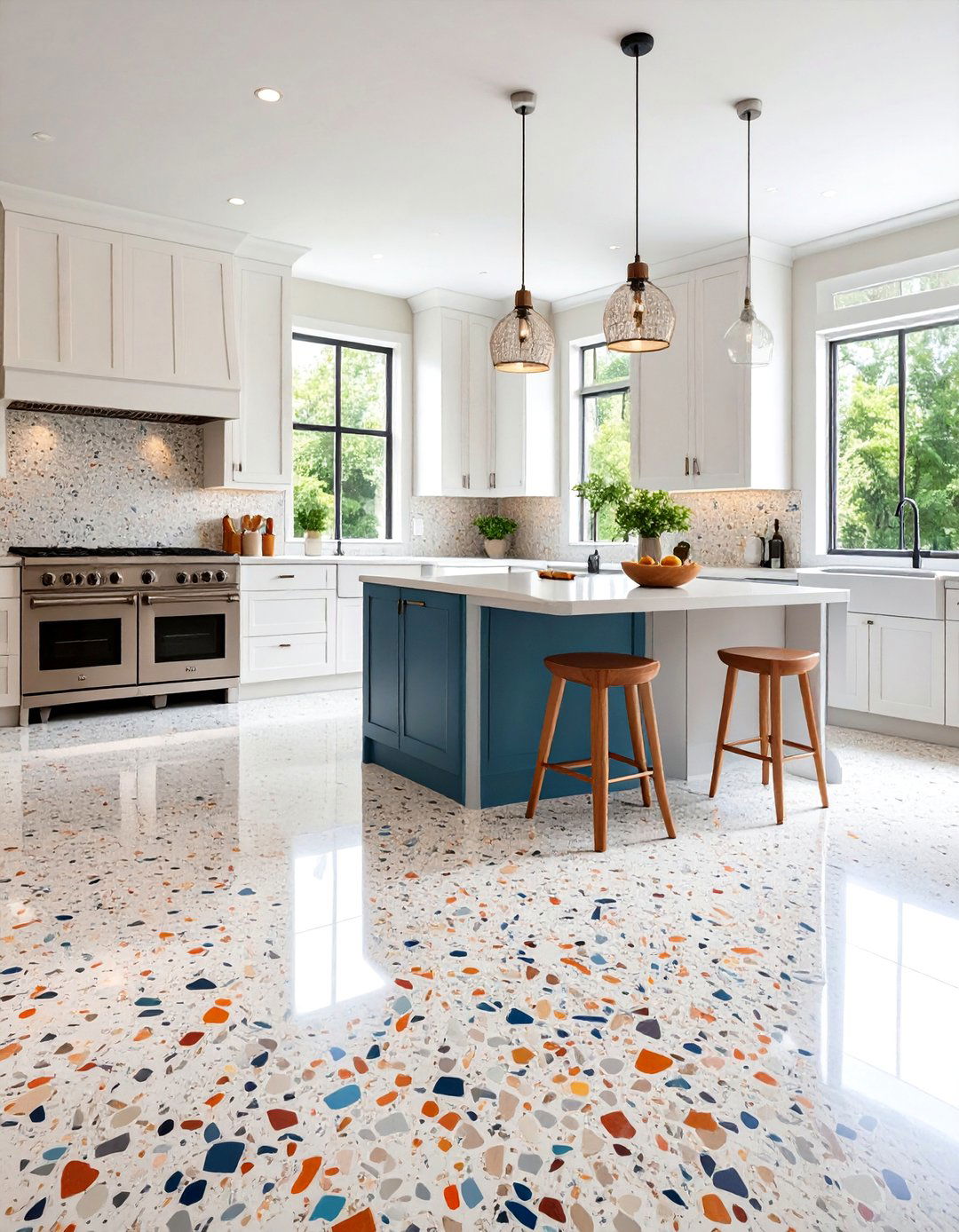 Terrazzo Flooring - 24 Art Deco Kitchen Ideas