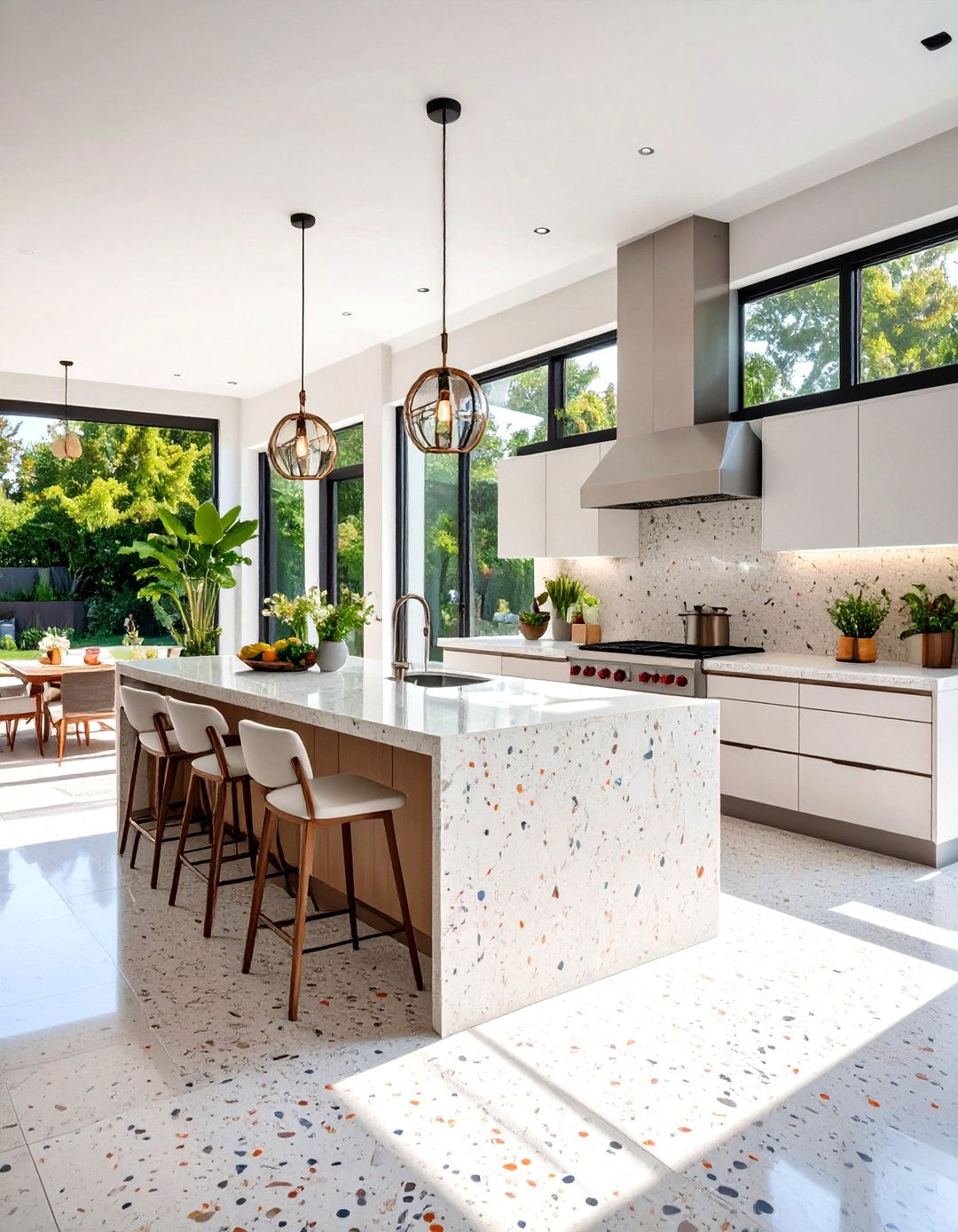Terrazzo Outdoor Kitchen Integration - 24 Terrazzo Kitchen Countertops