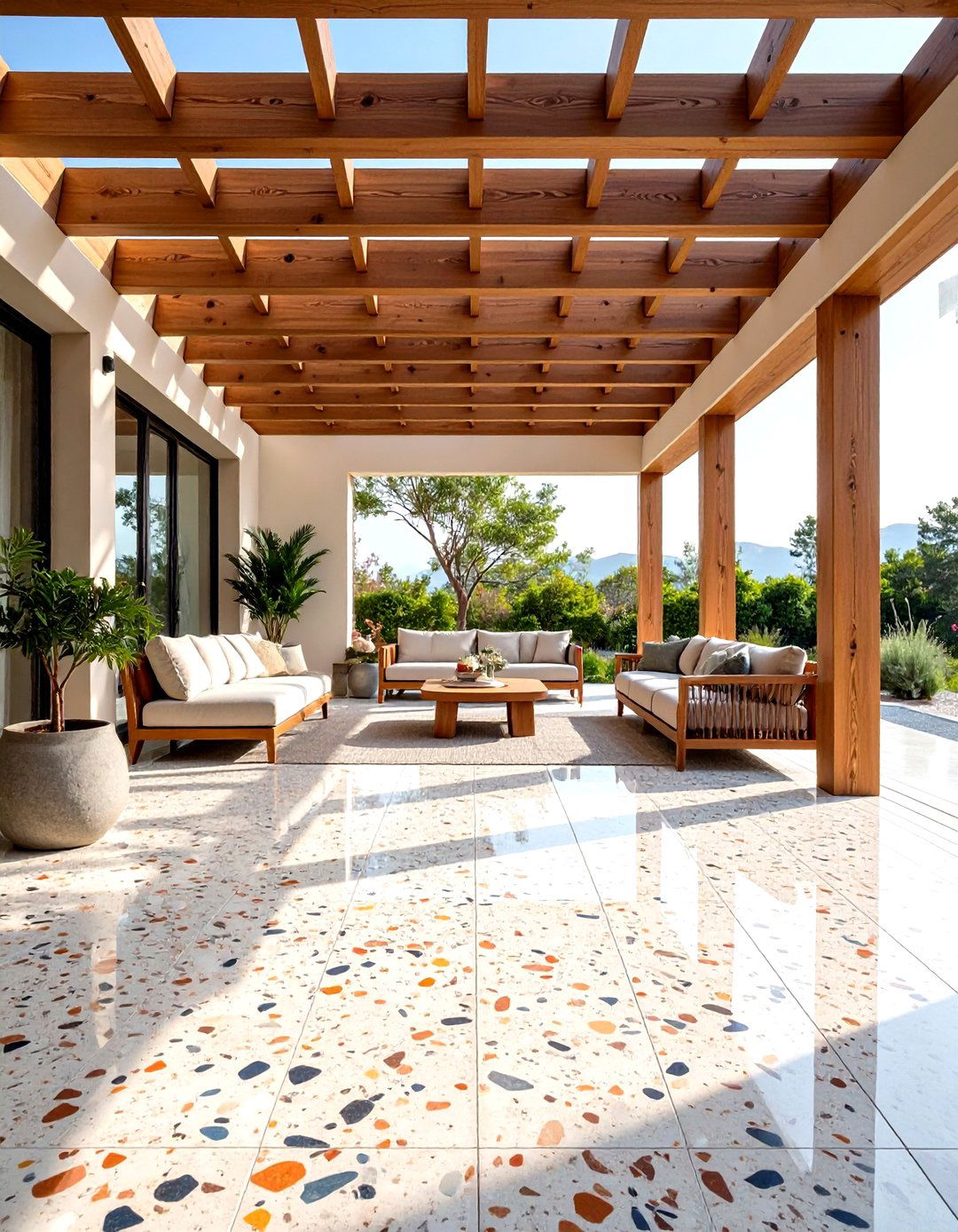 Terrazzo Pergola Floors - 24 Pergola Flooring Ideas