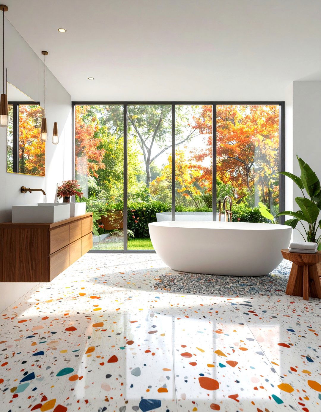 Terrazzo Revival Surfaces - 24 Bathroom Tile Ideas