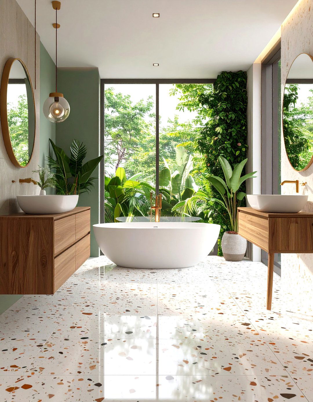 Terrazzo Style Flooring - 24 Small Bathroom Flooring Ideas