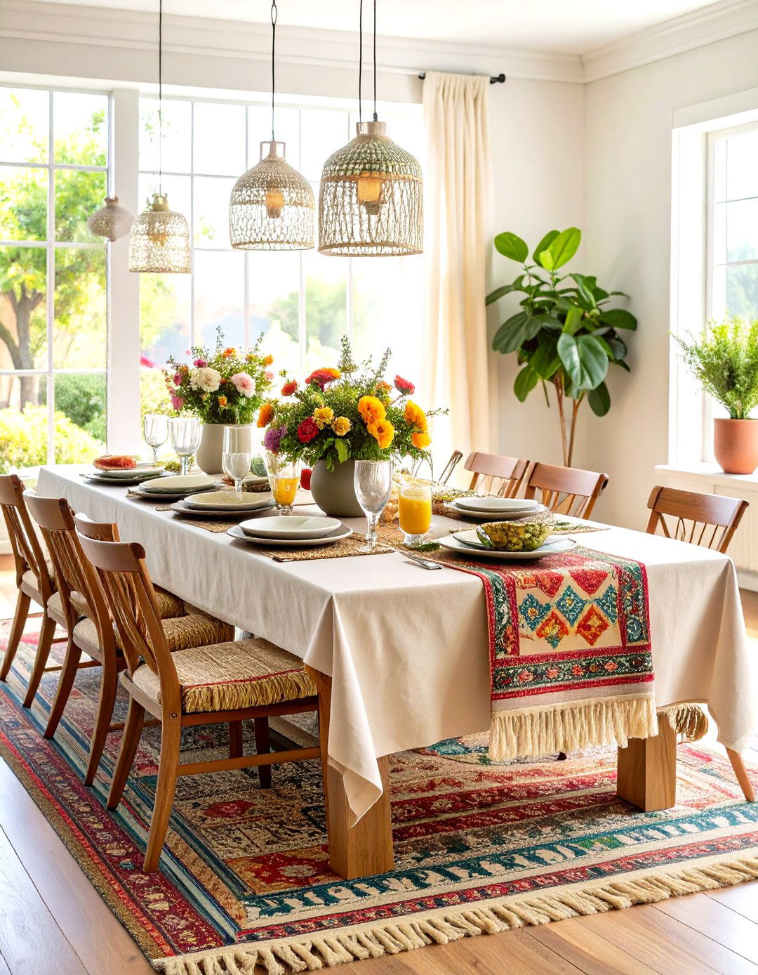 Textile Layering Techniques - 24 Dining Room Table Decor Ideas