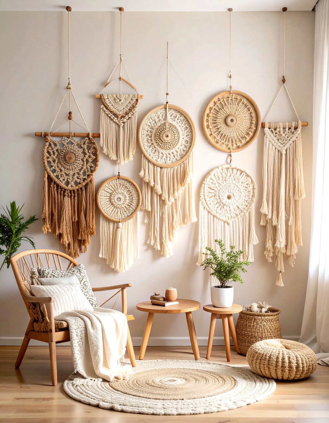 Textile Wall Art Collection - 24 Boho Farmhouse Decor Ideas
