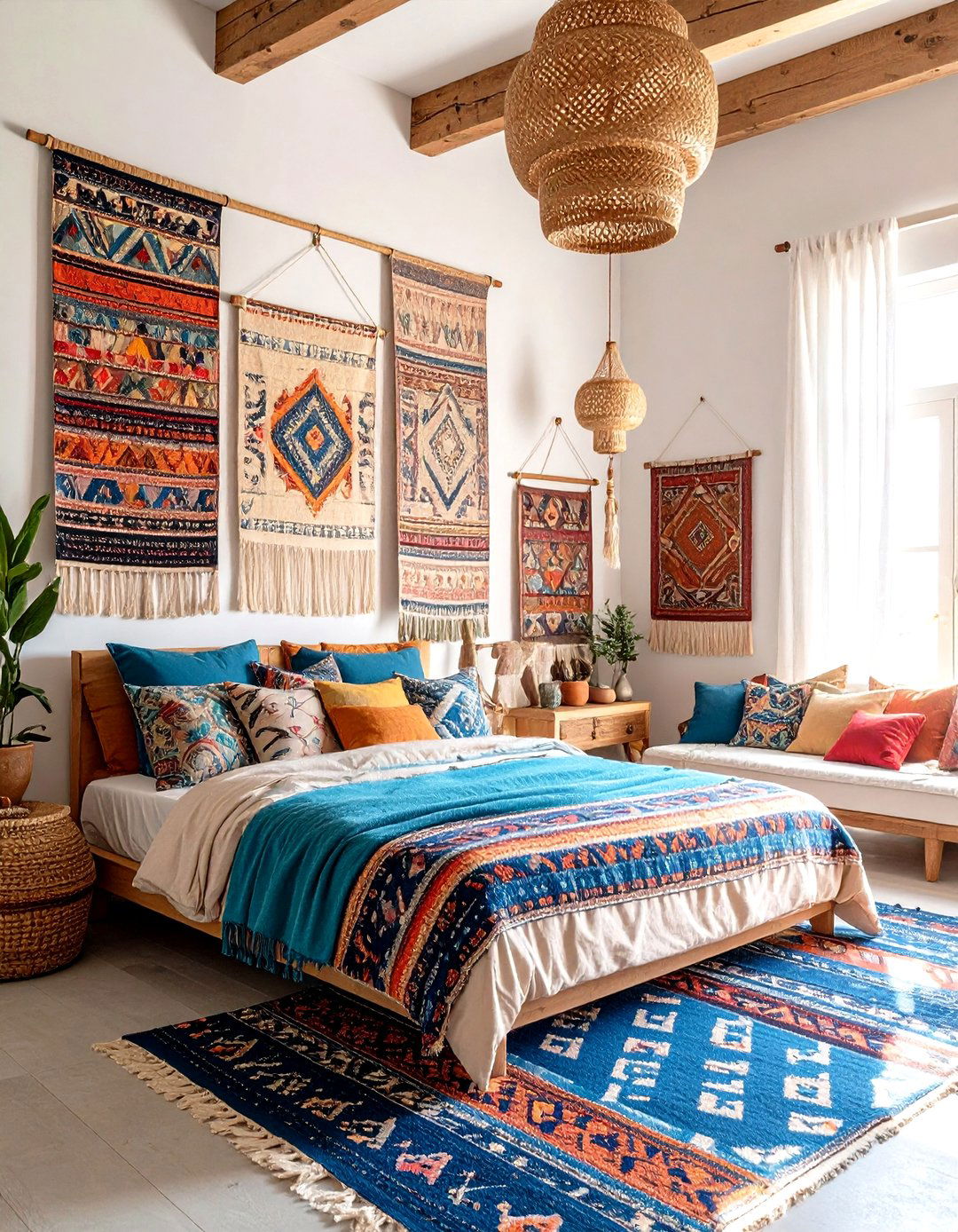 Textile Wall Hanging Gallery - 24 Moroccan Themed Bedroom Ideas