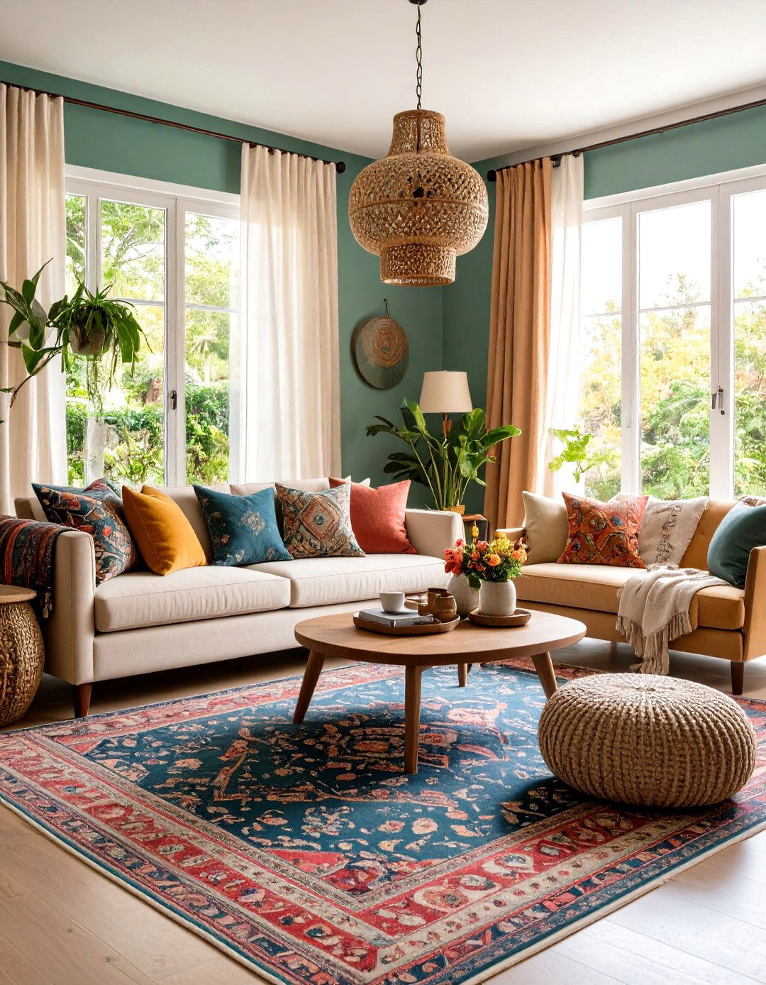Textile and Fabric Softening Elements - 24 Open Concept Vaulted Ceiling Living Room Ideas