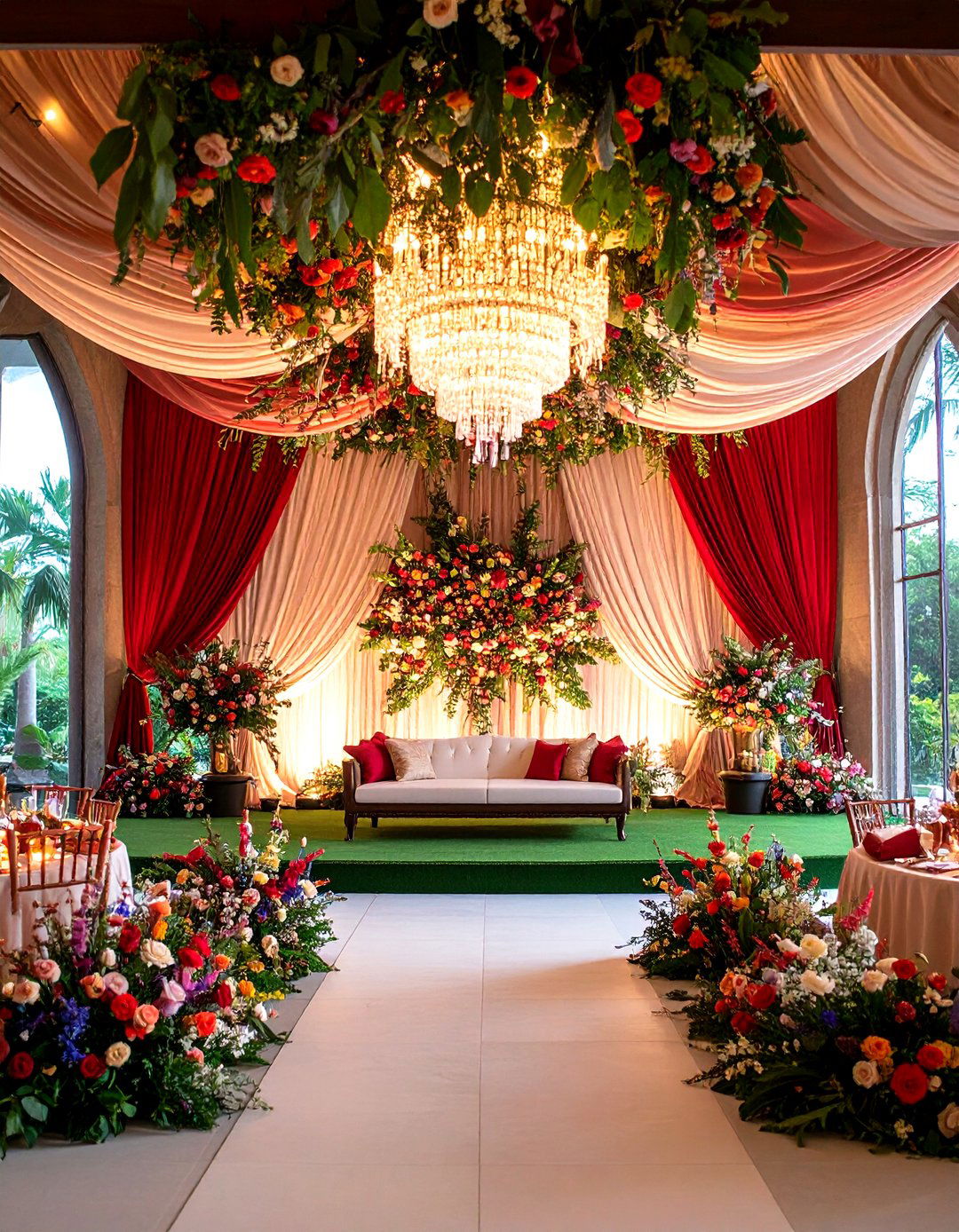 Textural Fabric Draping Combinations - 24 Wedding Decoration Ideas
