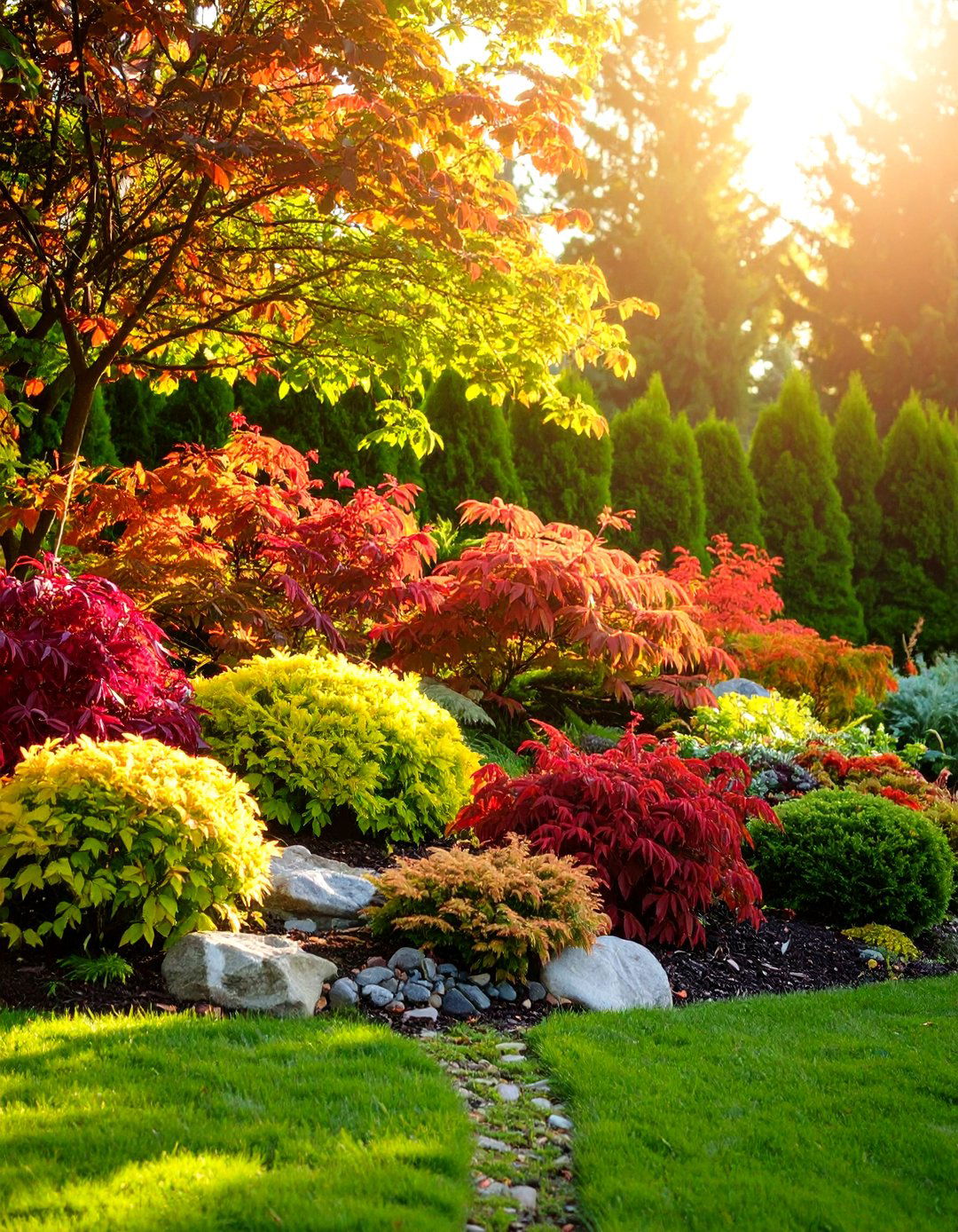 Textural Foliage Combination - 24 Simple Fence Line Landscaping Ideas