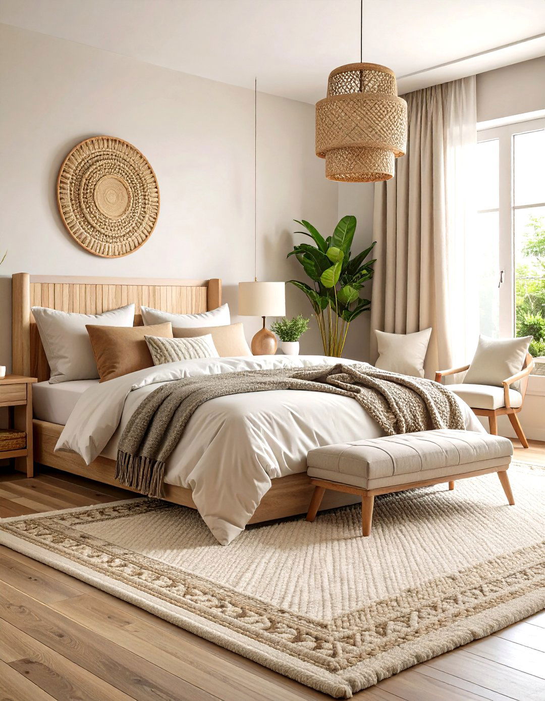 Textural Layered Sanctuary Design - 24 Master Bedroom Ideas
